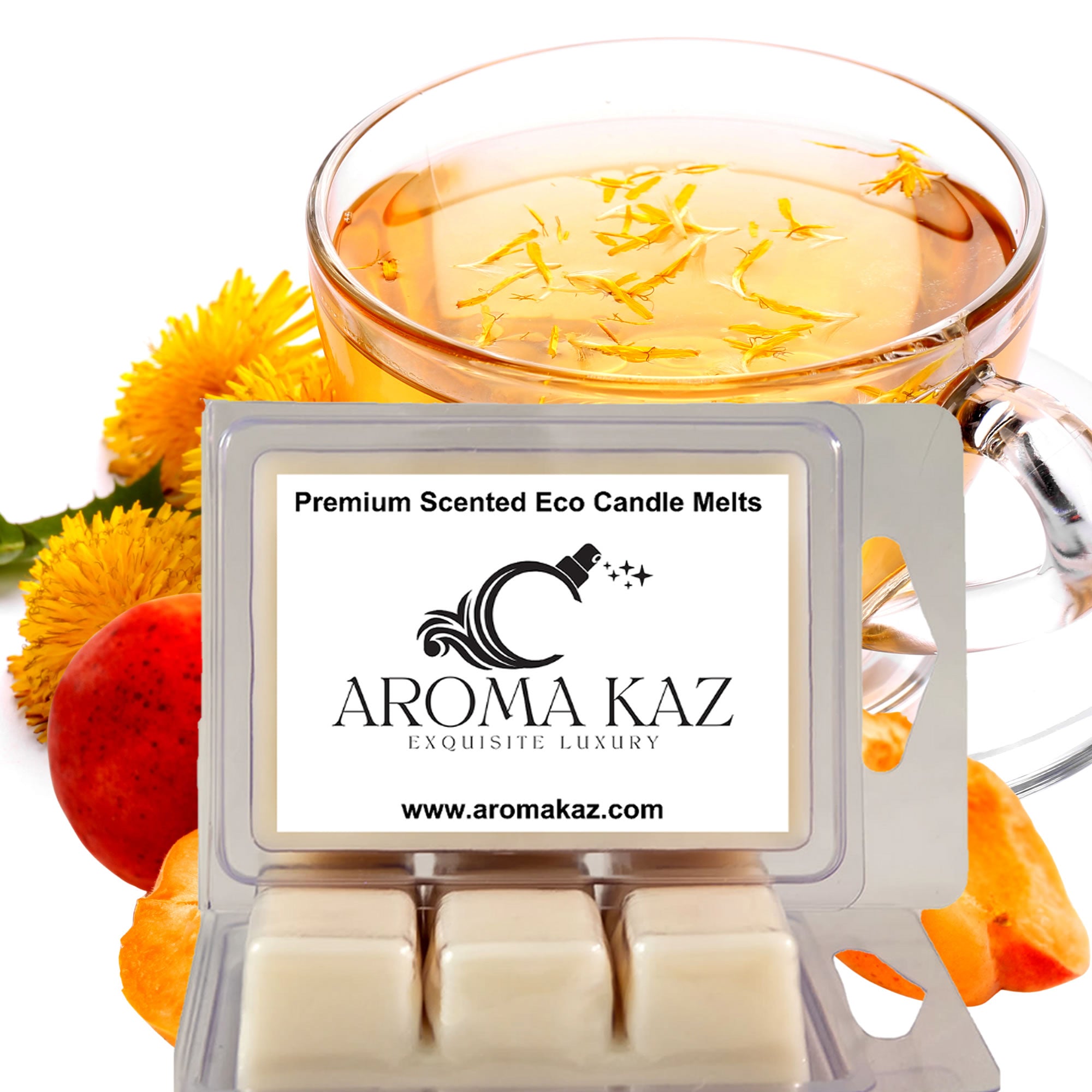 Apricot White Tea Soy Wax Melts – Hand-Poured, Plant-Based & Vegan