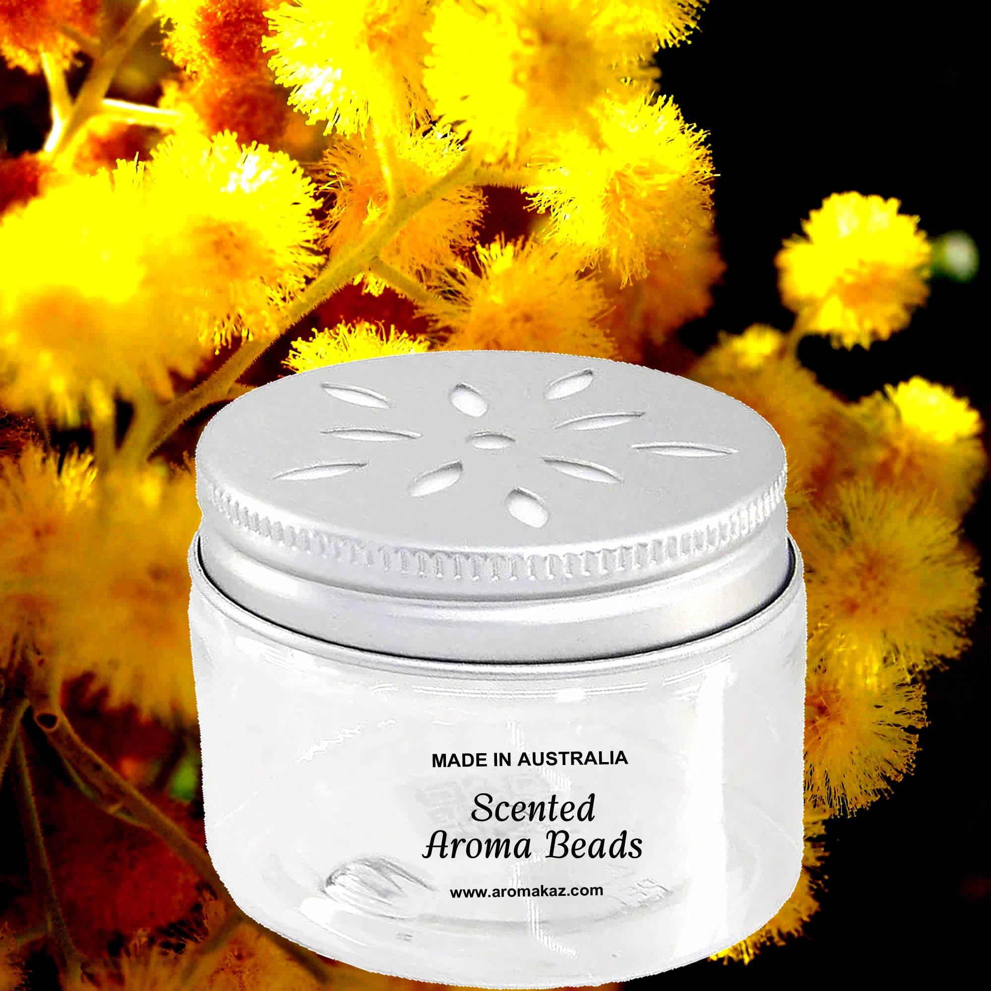 Australian Golden Wattle Air Freshener Aroma Beads - Room, Car, Pantry, Pet Areas, Linen