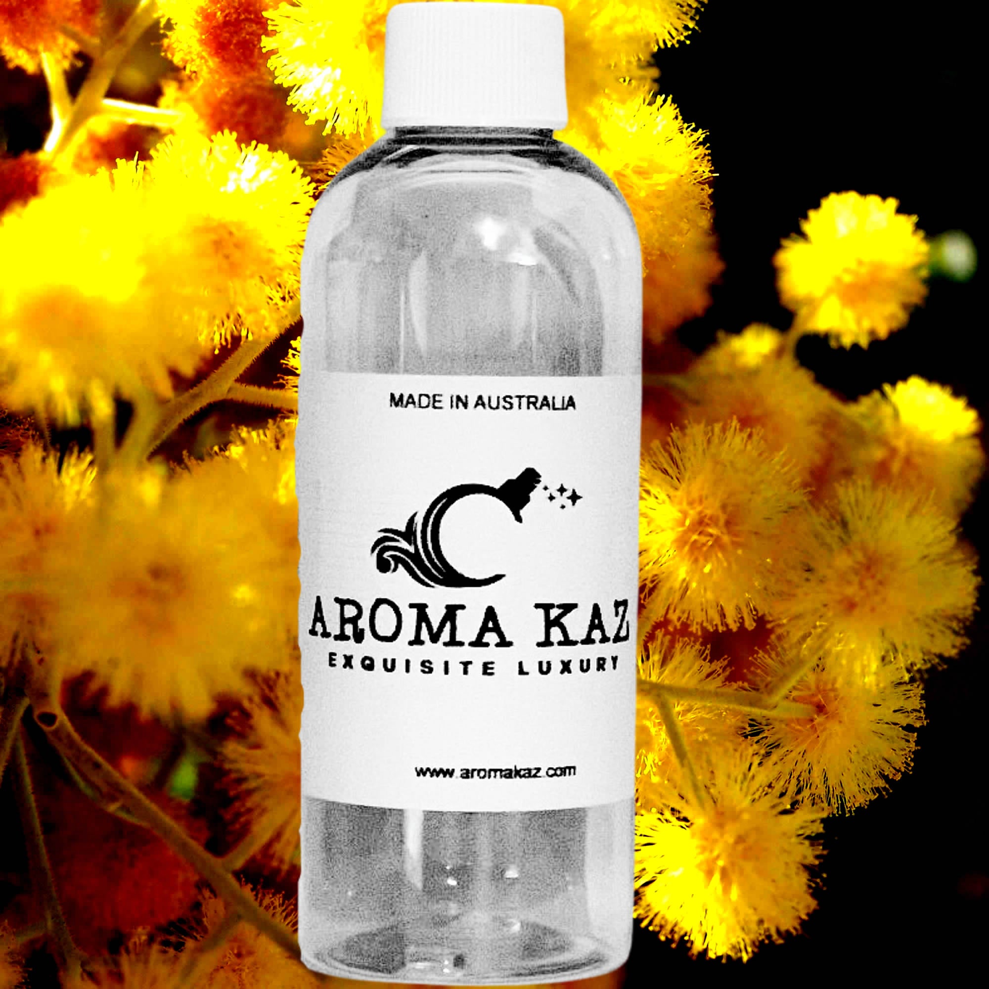 Australian Golden Wattle fragrance oil for candle making, soap making and perfume blending – vegan, cruelty-free featuring native wattle blossoms, handmade in Australia.