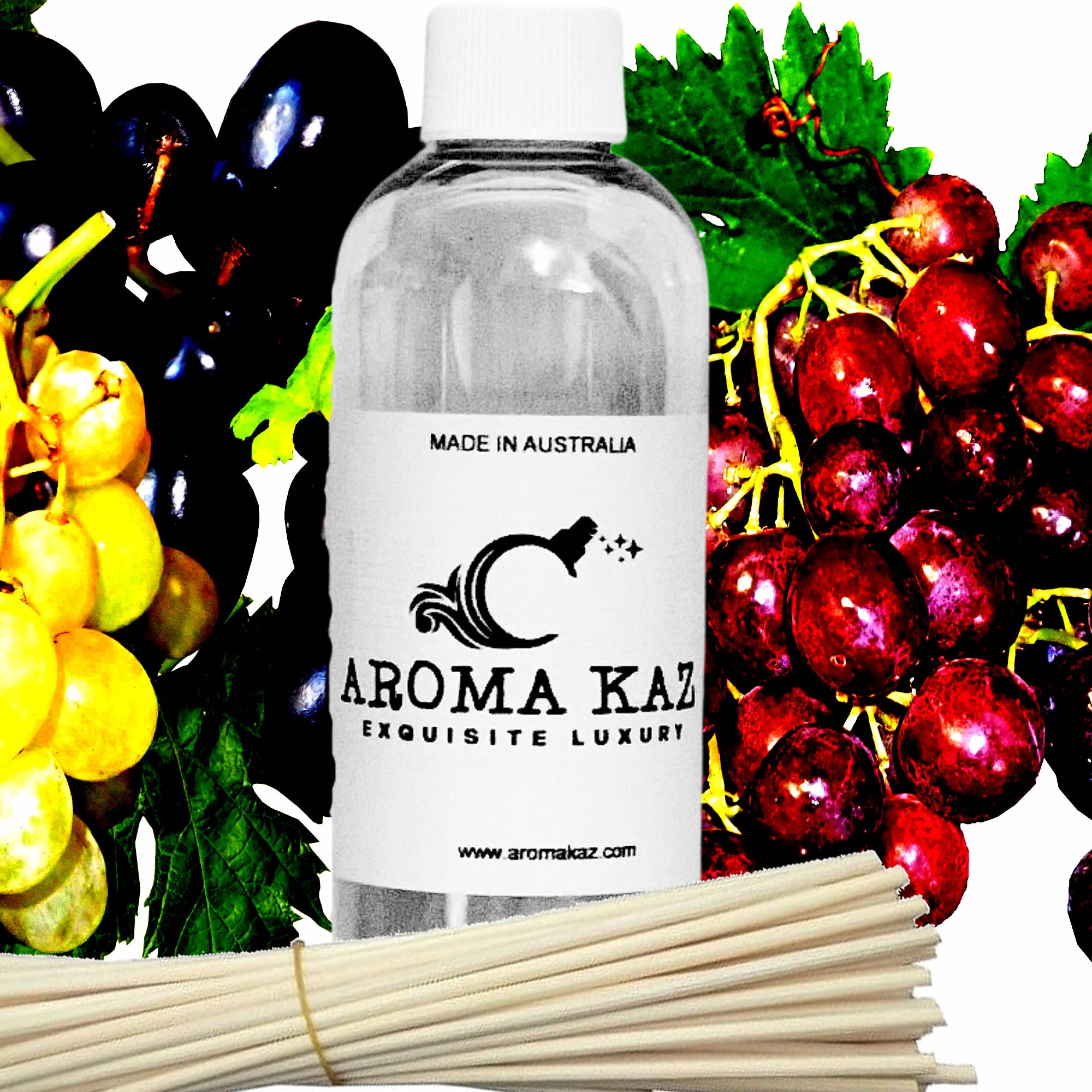 Australian Grape Diffuser Fragrance Oil with Reeds – Vegan Cruelty-Free Home Aroma