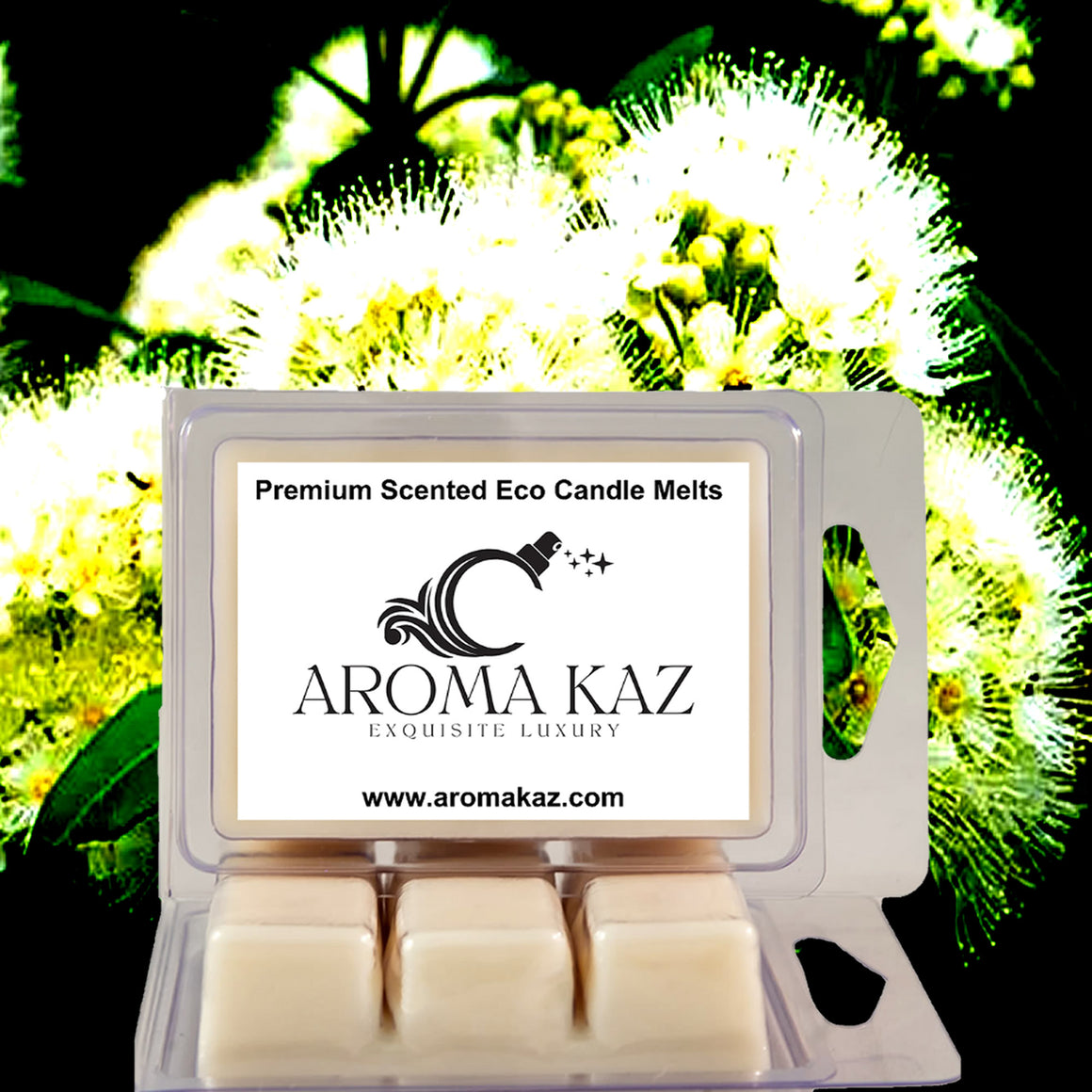 Australian Lemon Myrtle eco soy wax melts – vegan, cruelty-free featuring uplifting citrus floral lemon myrtle, handmade in Australia.