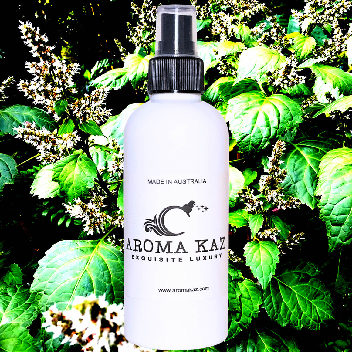 Australian Patchouli Car Air Freshener Spray Deodoriser – eco-friendly, vegan, cruelty-free handmade featuring earthy natural patchouli aroma, handmade in Australia.