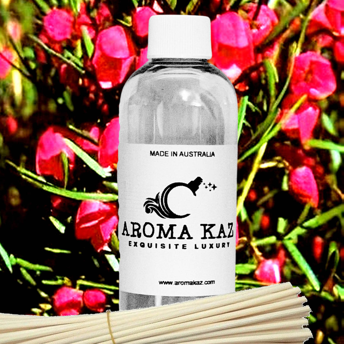 Australian Red Boronia Diffuser Fragrance Oil with Reeds – Vegan Cruelty-Free Home Aroma