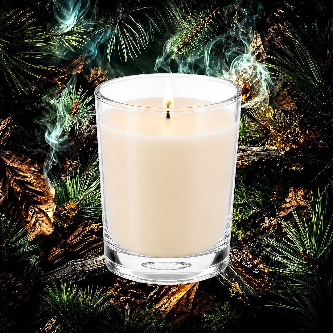 Tobacco Pines Scented Votive Candles eco soy plant based – vegan, cruelty-free featuring warm tobacco, earthy woods, and rustic pine notes, handmade in Australia.