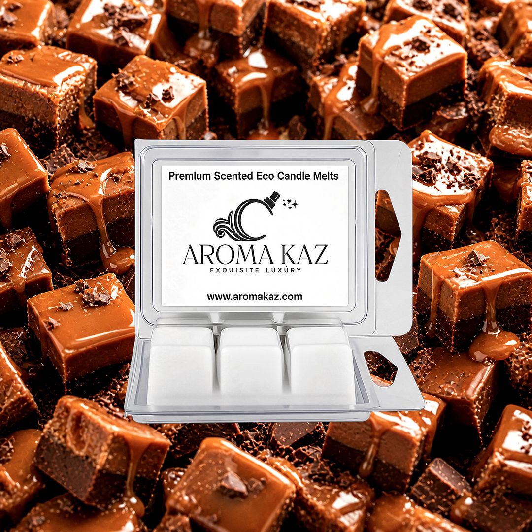 Chocolate Caramel Fudge eco soy wax melts – vegan, cruelty-free featuring decadent chocolate and caramel fudge fragrance, handmade in Australia.