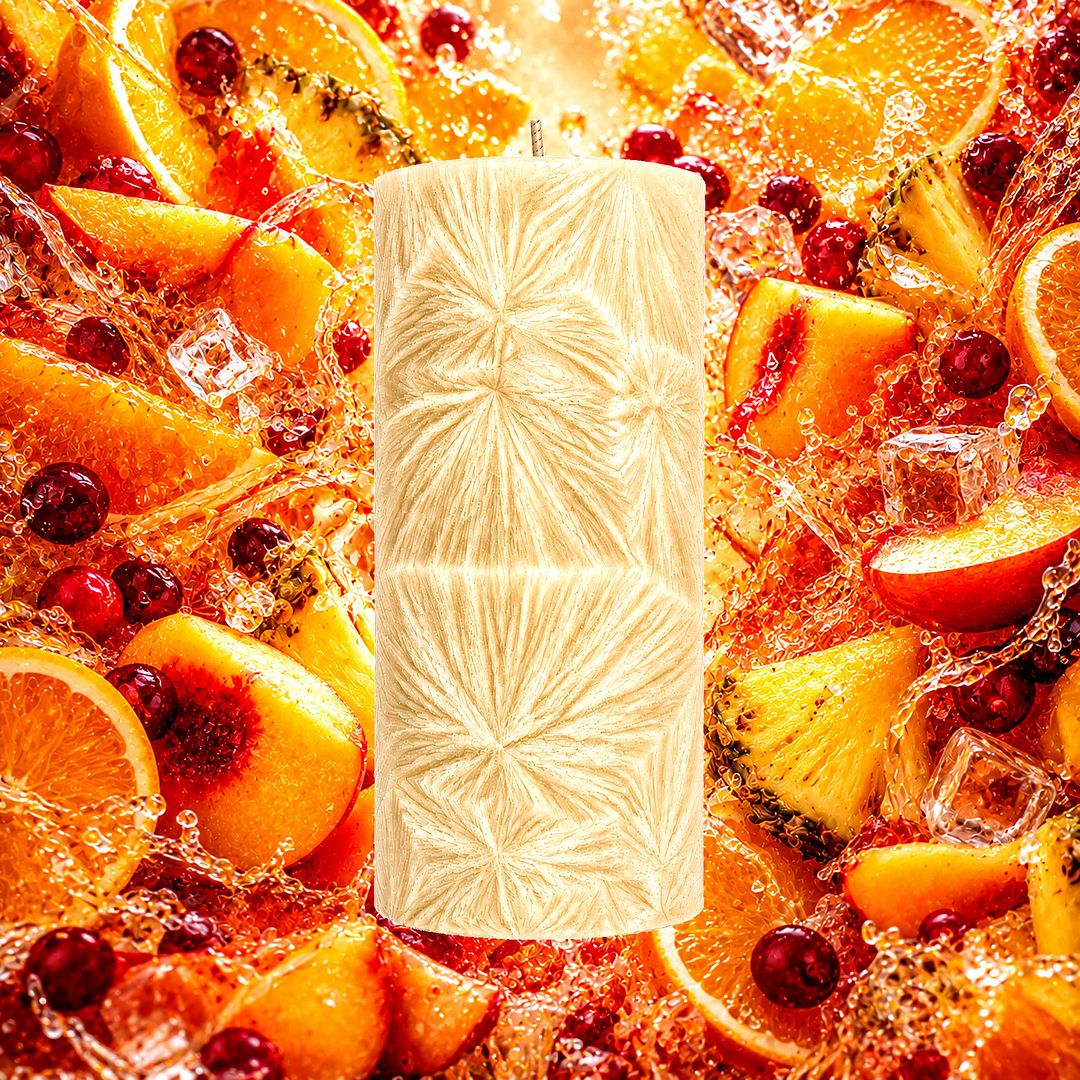 Sex On The Beach plant based Pillar Candle – vegan, cruelty-free featuring tropical fruits and sweet cocktail-inspired notes, handmade in Australia.