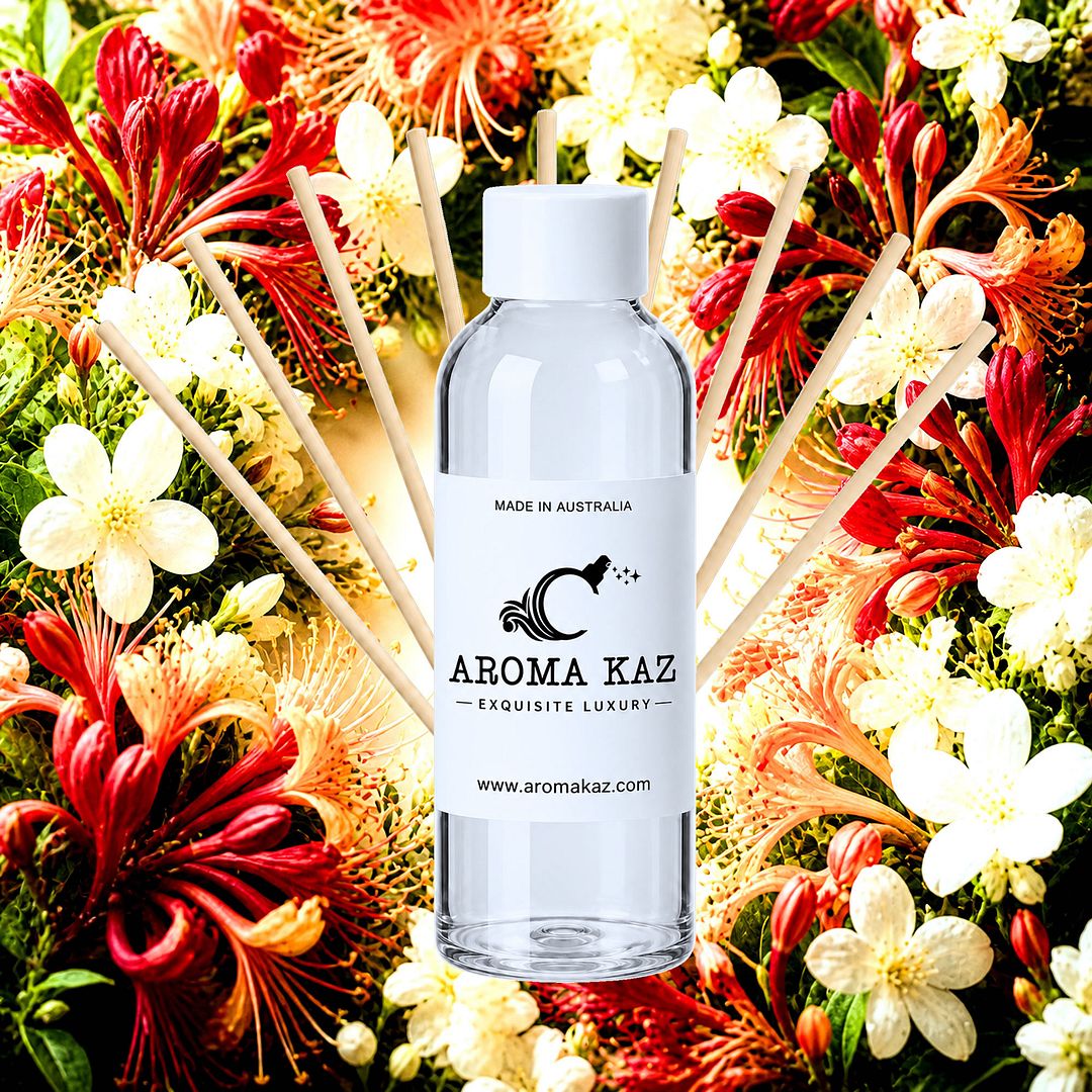 Honeysuckle Jasmine Diffuser Fragrance Oil Refill – vegan, cruelty-free featuring lush jasmine and sweet honeysuckle florals, handmade in Australia.