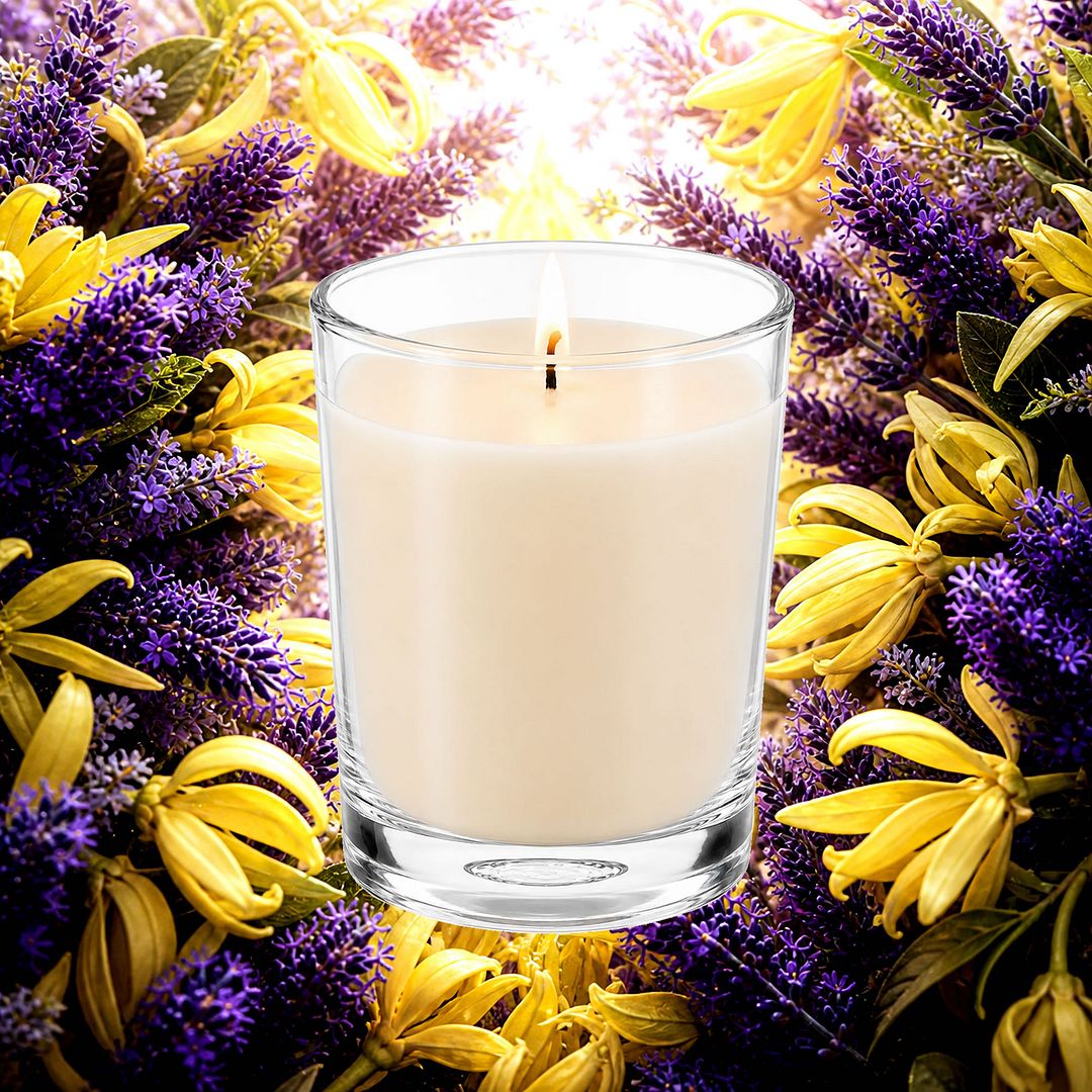 Lavender & Ylang Ylang Scented Votive Candles eco soy plant based – vegan, cruelty-free featuring floral lavender and sensual exotic ylang ylang, handmade in Australia.