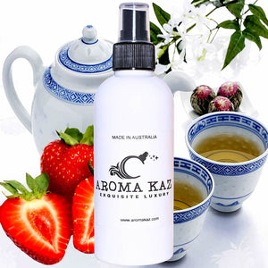 White Tea & Strawberries Car Air Freshener Deodorizer Spray – Vegan, Cruelty-Free, Made in Australia - Long-Lasting Odor Eliminator for Smoke, Pets, Musty Smells – Perfect Gift for Car Lovers