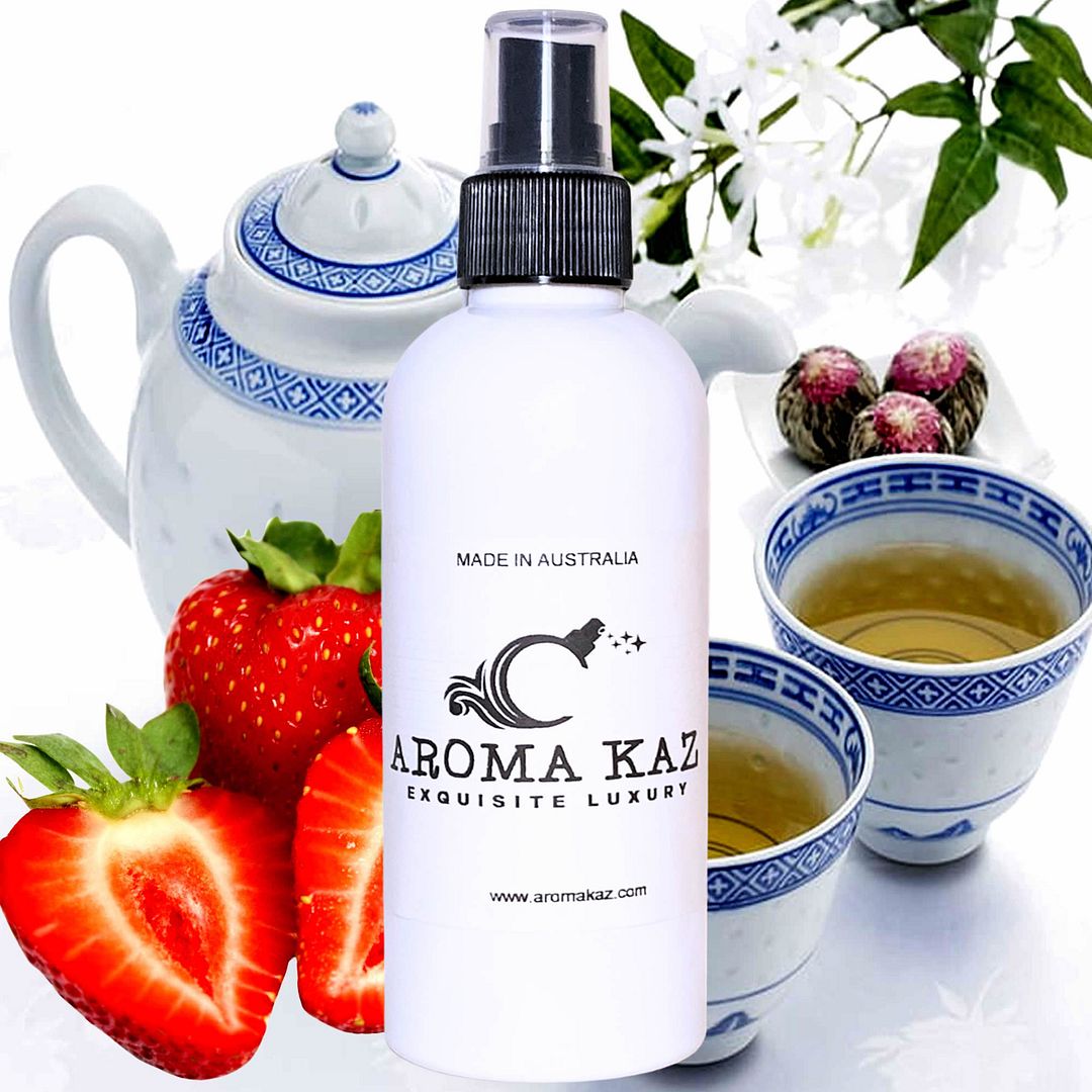 White Tea & Strawberries Car Air Freshener Deodorizer Spray – Vegan, Cruelty-Free, Made in Australia - Long-Lasting Odor Eliminator for Smoke, Pets, Musty Smells – Perfect Gift for Car Lovers
