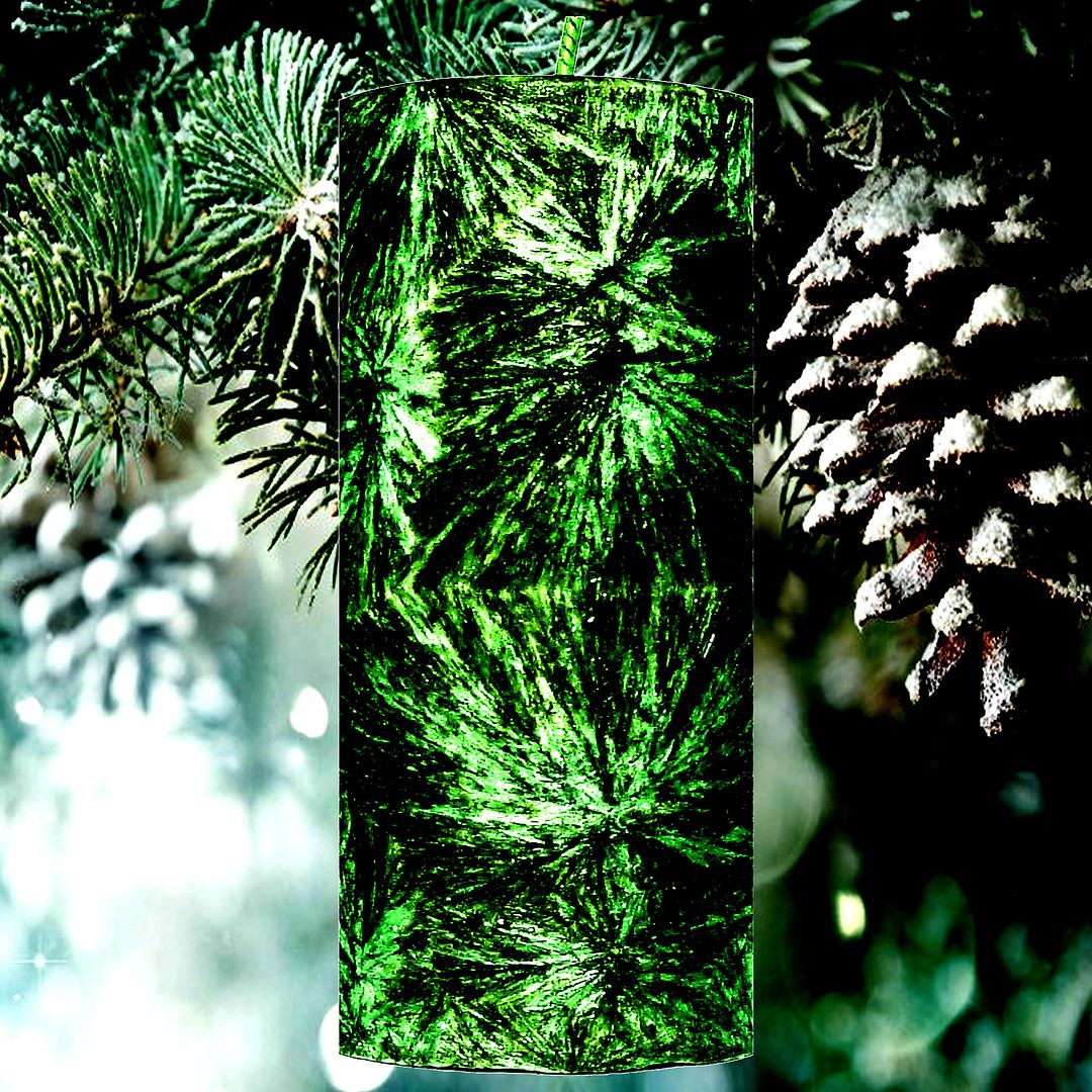 Christmas Balsam Scented Palm Wax Pillar Candle Hand Poured