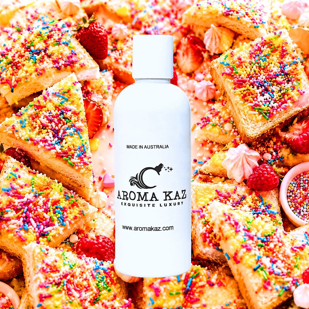 Fairy Bread Body Wash Shower Gel – vegan, cruelty-free featuring sweet vanilla and fruity sprinkle aroma, handmade in Australia.