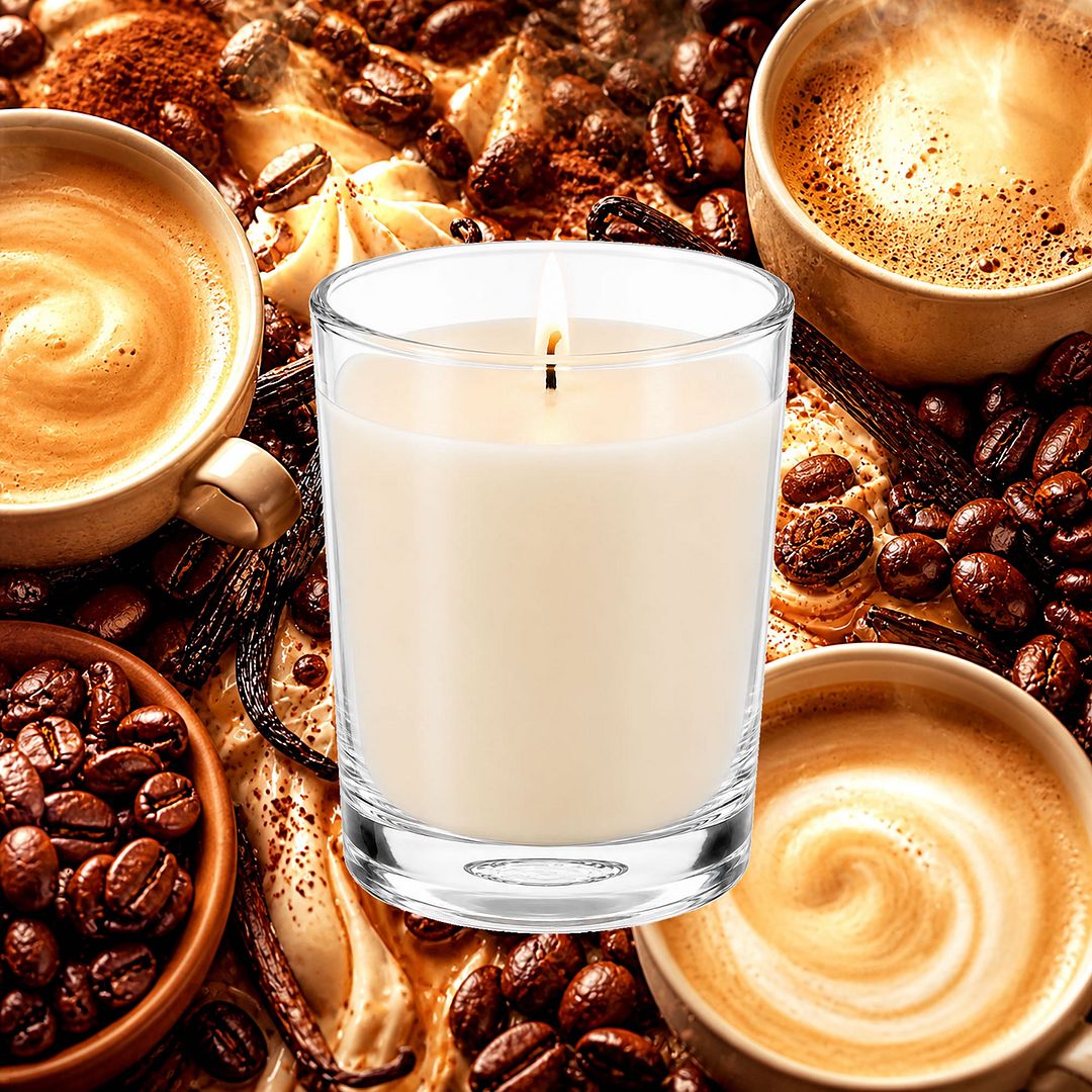 Coffee & Vanilla Scented Votive Candles eco soy plant based – vegan, cruelty-free featuring smooth coffee and creamy vanilla aroma, handmade in Australia.