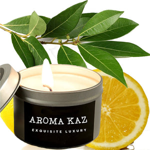 Eucalyptus & Lemon Scented Eco Soy Tin Candles Hand Poured