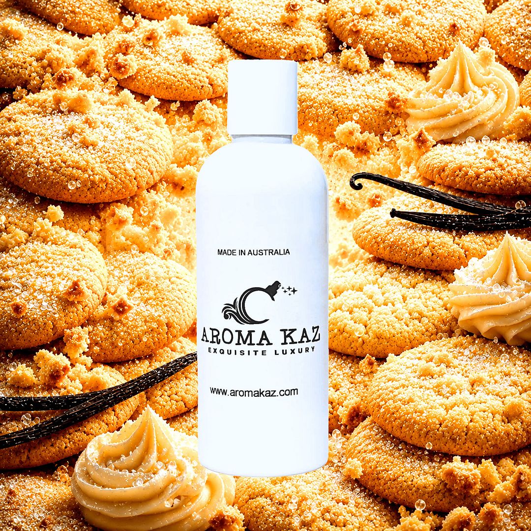 Sugar Cookies Body Massage Oil – vegan, cruelty-free, plant-based hydrating oil with buttery vanilla sugar cookie aroma, handmade in Australia.