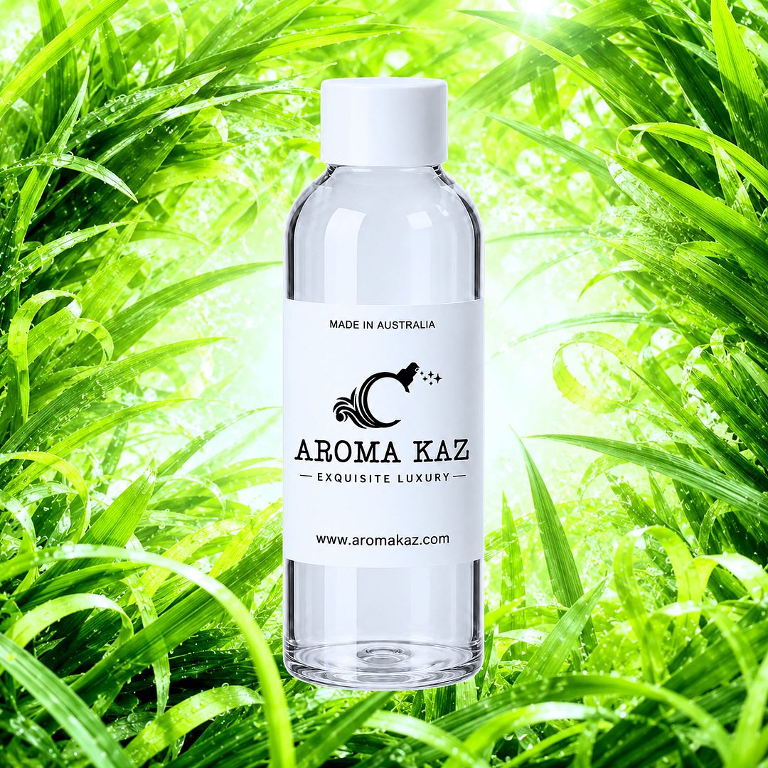 Natural Citronella fragrance oil for candle making, soap making and perfume blending – vegan, cruelty-free featuring crisp fresh citronella, handmade in Australia.