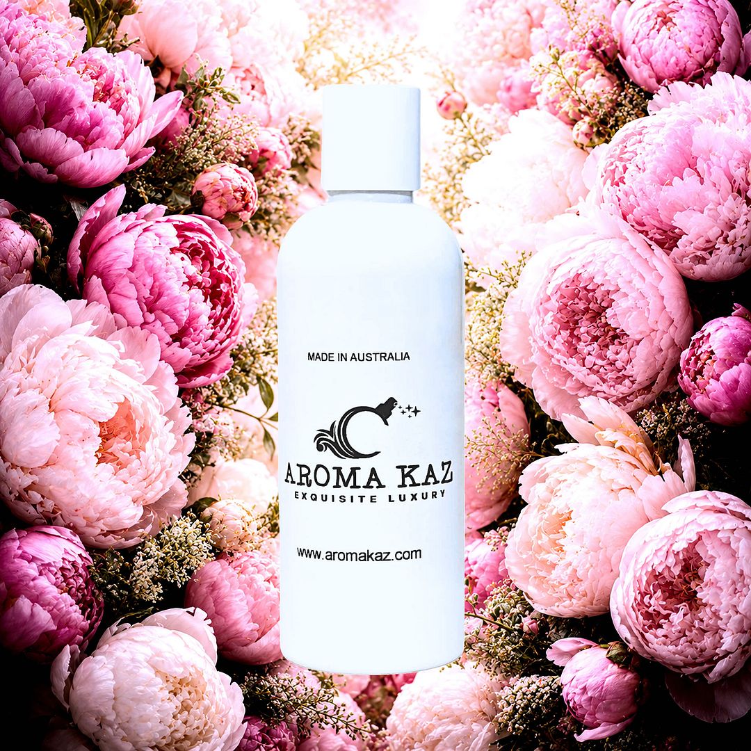 Peony Body Wash Shower Gel – vegan, cruelty-free featuring soft romantic peony blossoms, handmade in Australia.