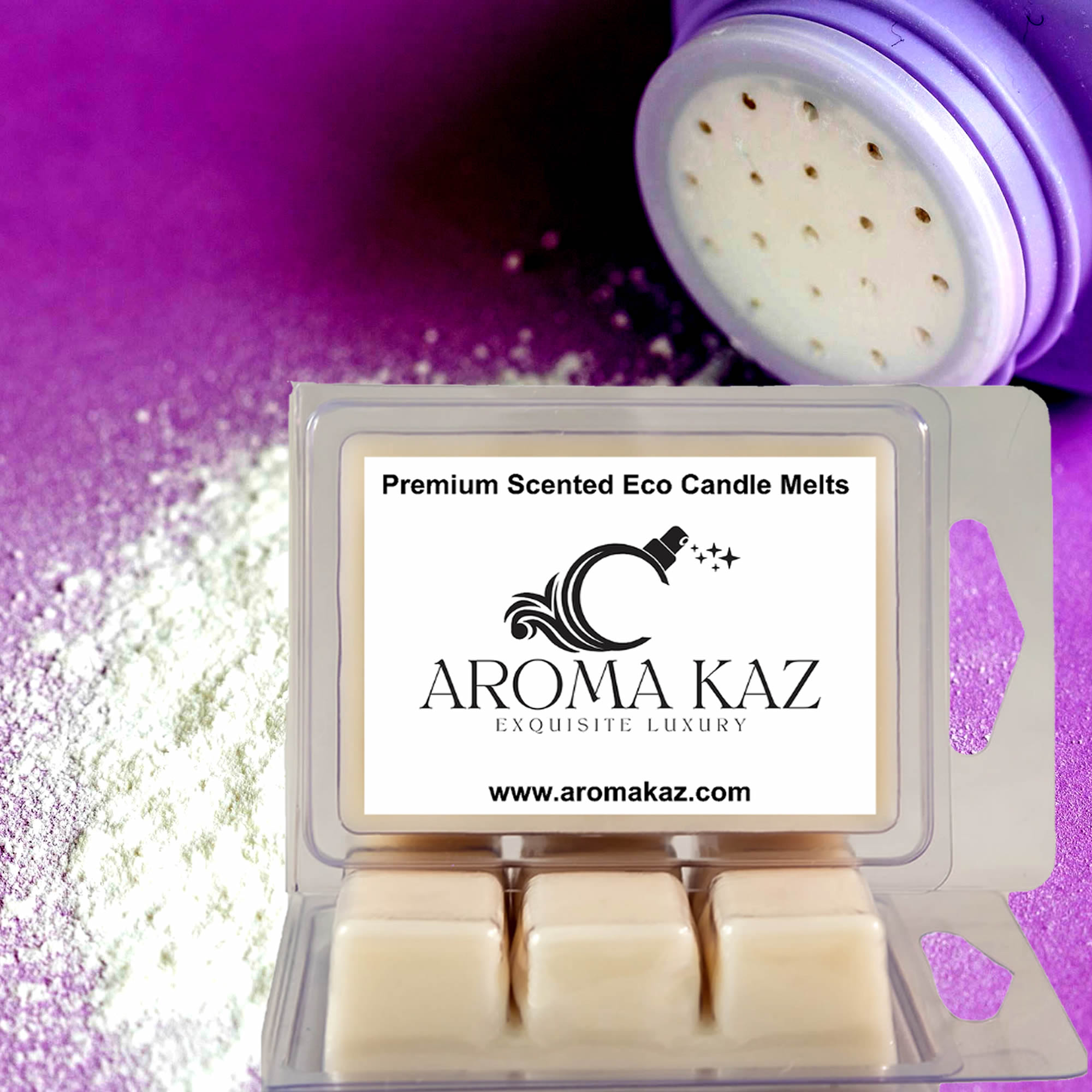 Baby Talc Powder eco soy wax melts – vegan, cruelty-free featuring soft clean powdery aroma, handmade in Australia.