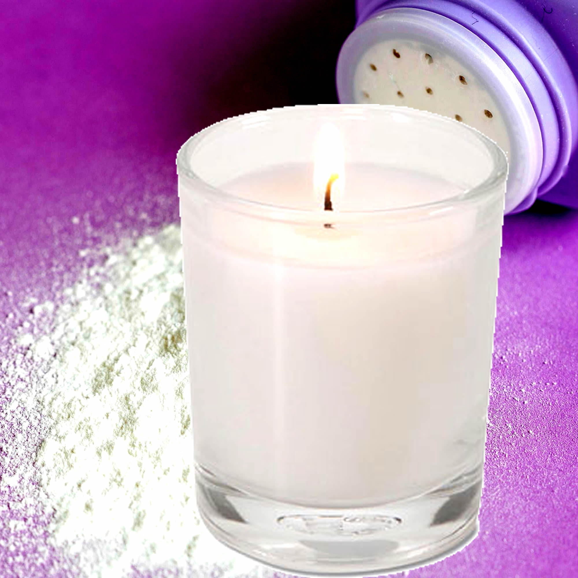 Baby Talc Powder Eco Soy Votive Candles – Clean Burn, Plant-Based, Vegan & Pet Safe