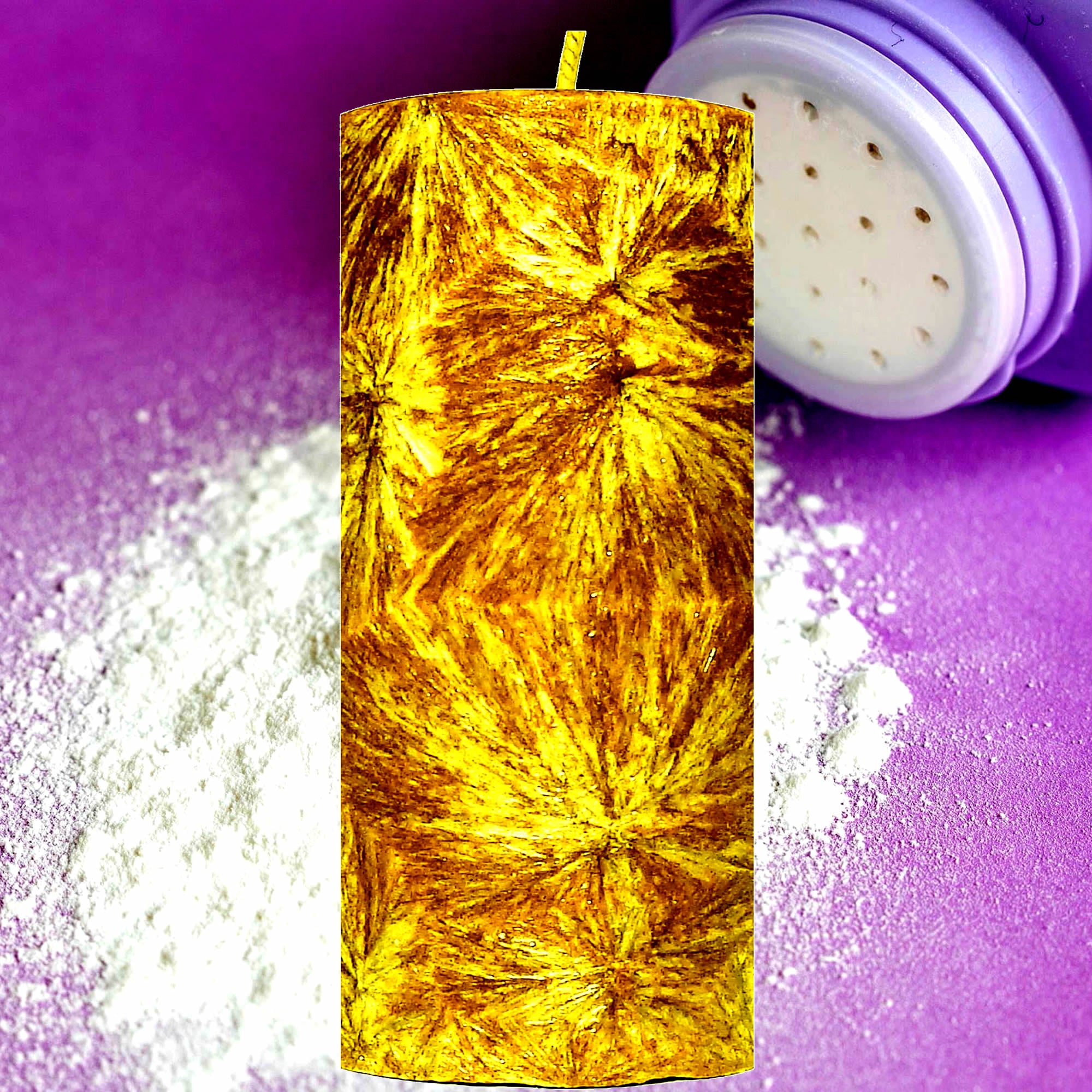 Baby Talc Powder Pillar Candle – Plant-Based, Eco-Friendly, Vegan, Cruelty Free