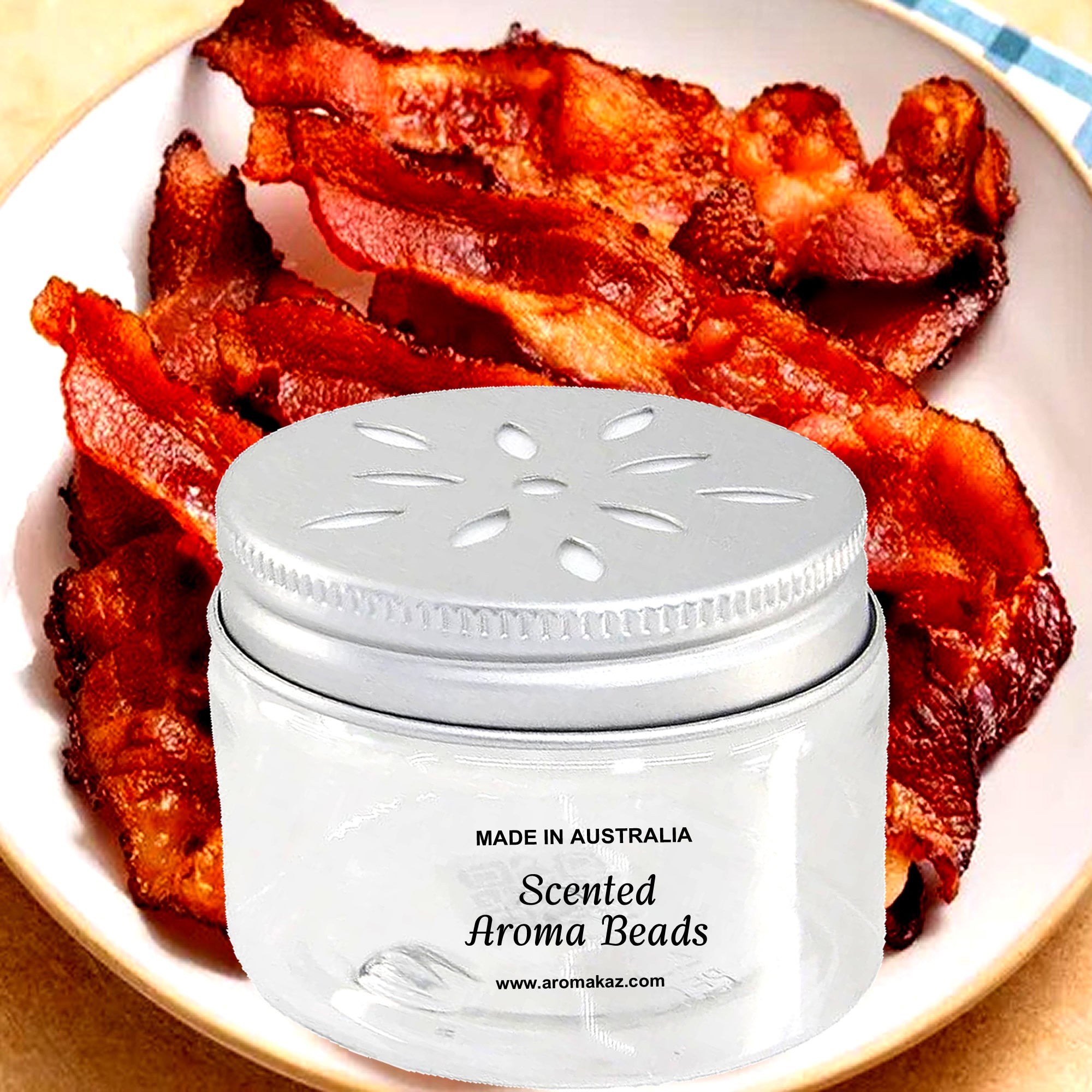 Bacon Air Freshener Aroma Beads - Room, Car, Pantry, Pet Areas, Linen