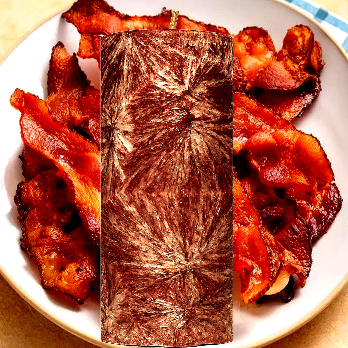 Bacon Pillar Candle – Plant-Based, Eco-Friendly, Vegan, Cruelty Free