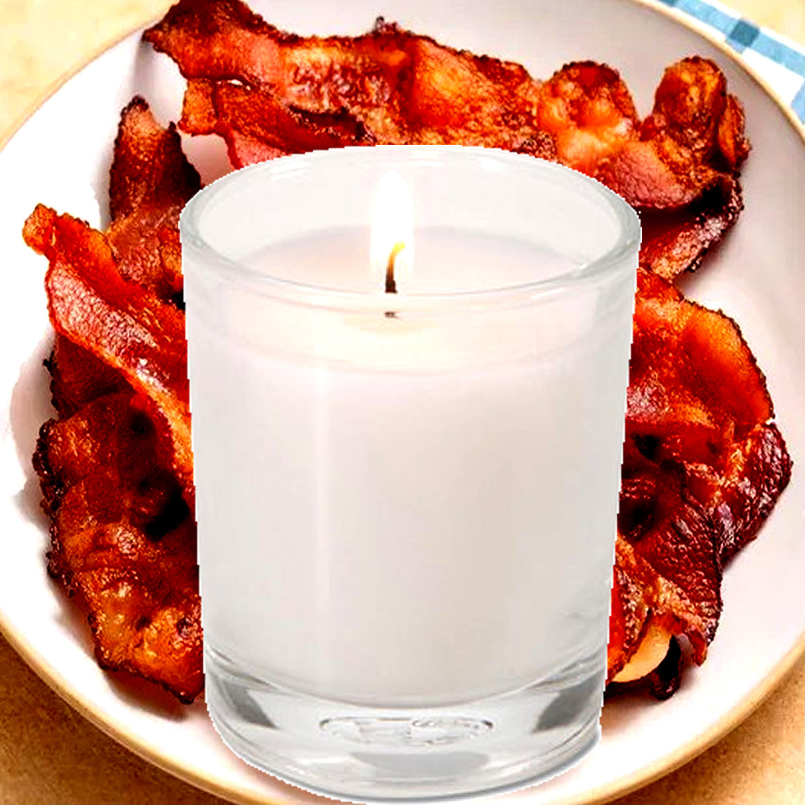 Bacon Eco Soy Votive Candles – Clean Burn, Plant-Based, Vegan & Pet Safe