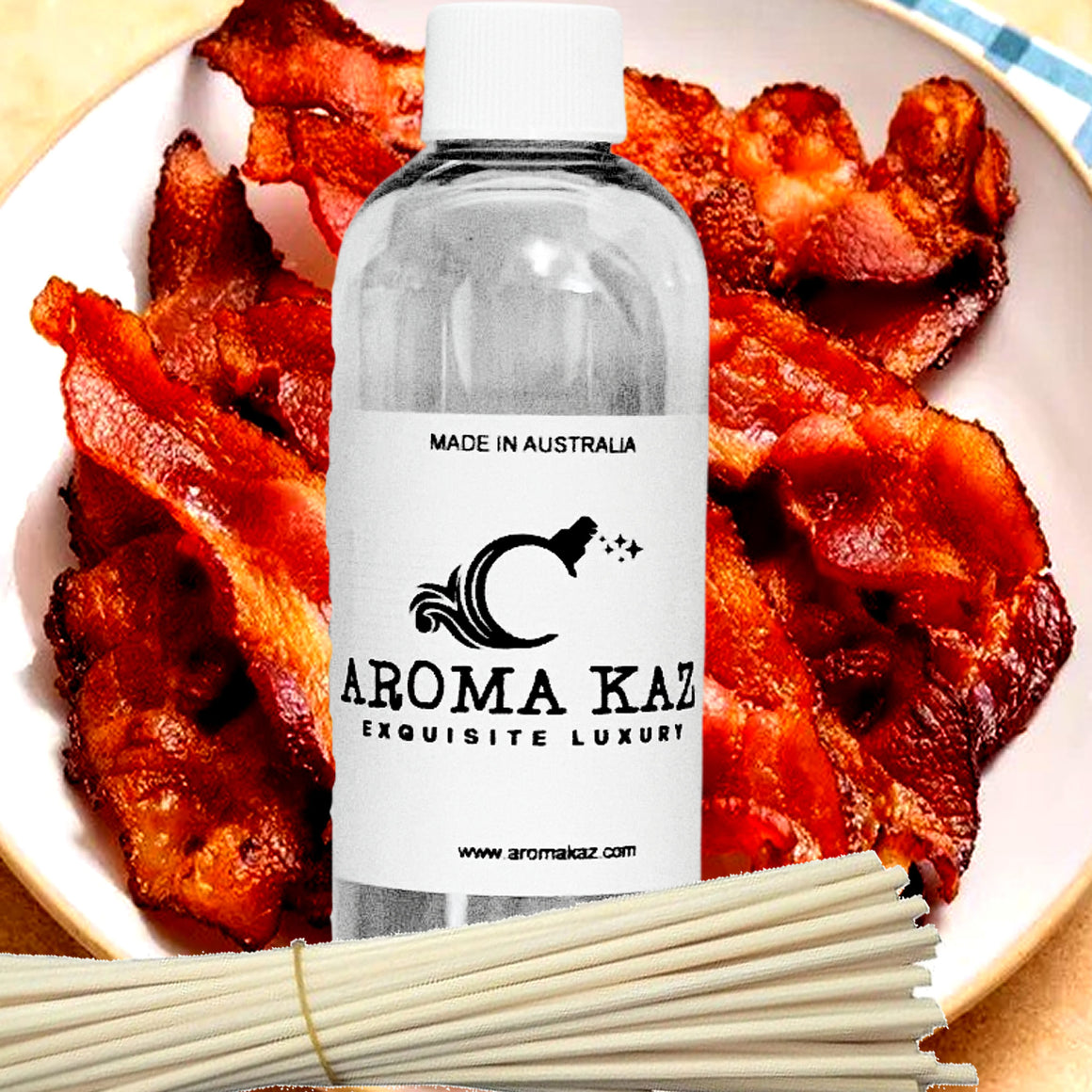 Bacon Diffuser Fragrance Oil with Reeds – Vegan Cruelty-Free Home Aroma