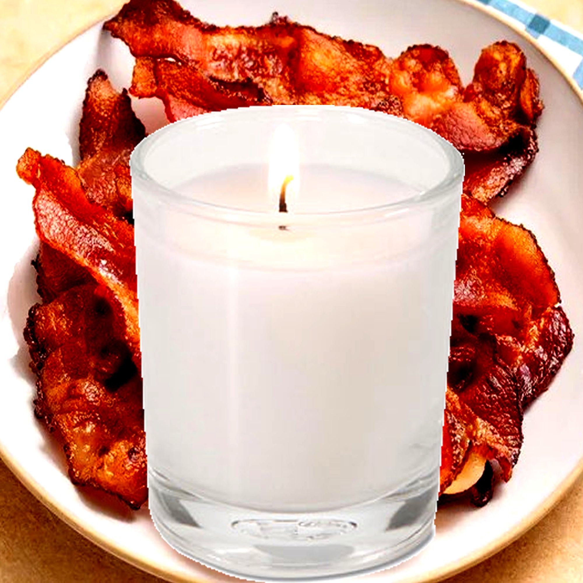 Bacon Eco Soy Votive Candles – Clean Burn, Plant-Based, Vegan & Pet Safe