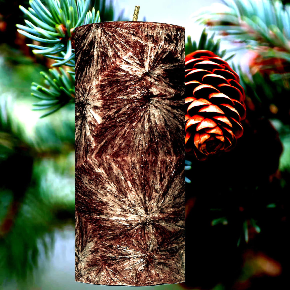 Balsam & Cedar Pillar Candle – Plant-Based, Eco-Friendly, Vegan, Cruelty Free