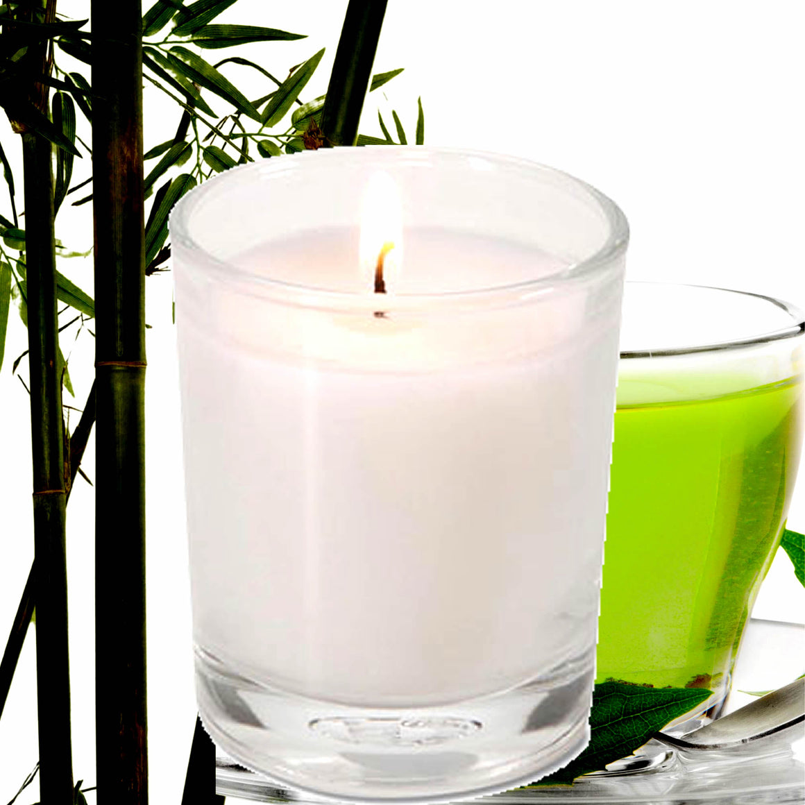 Bamboo & Green Tea Eco Soy Votive Candles – Clean Burn, Plant-Based, Vegan & Pet Safe