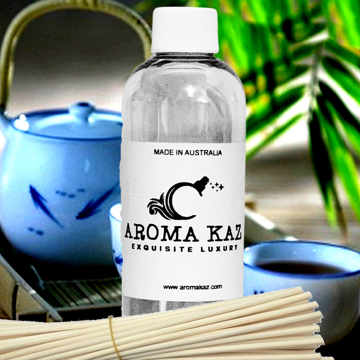 Bamboo & White Tea Diffuser Fragrance Oil with Reeds – Vegan Cruelty-Free Home Aroma