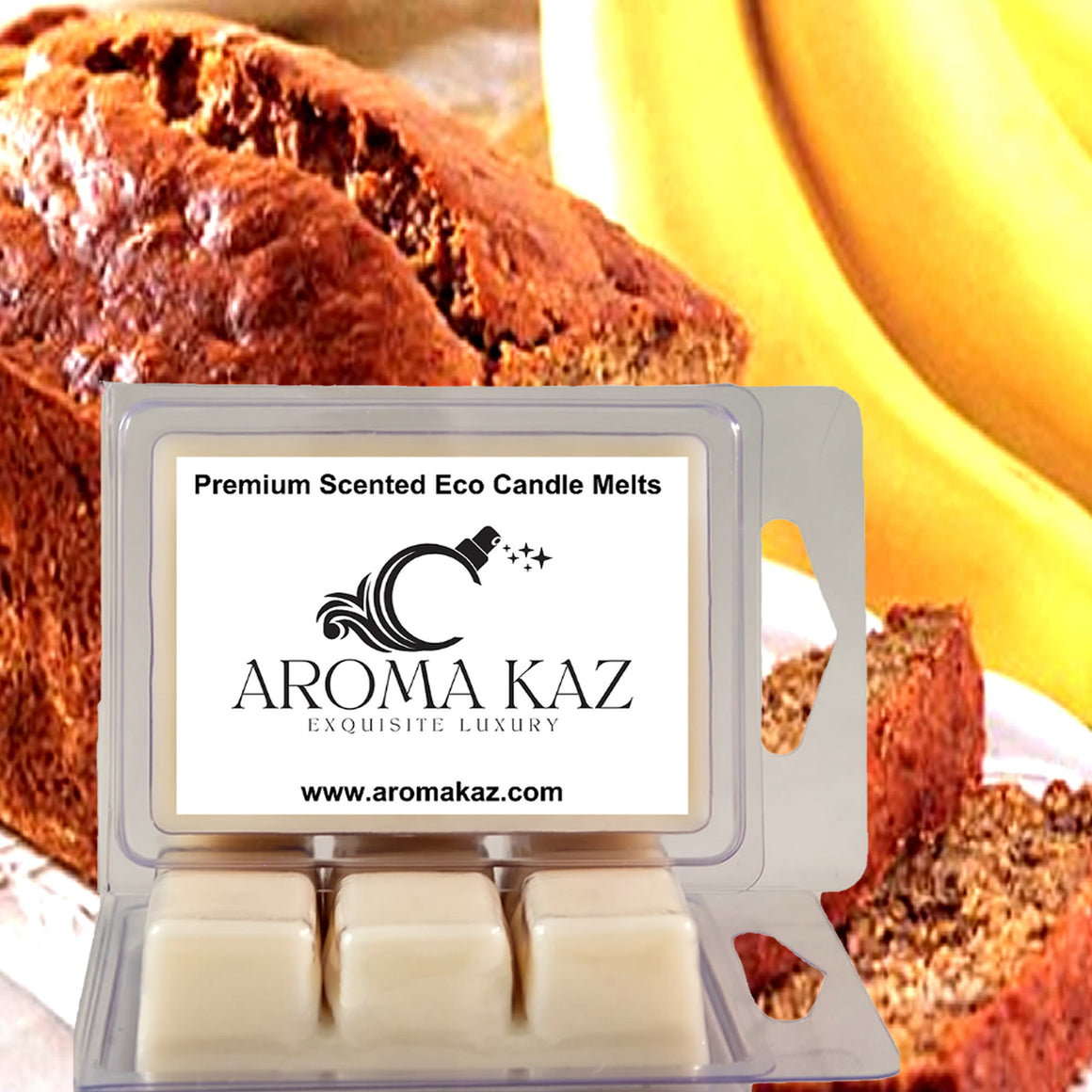 Banana Bread eco soy wax melts – vegan, cruelty-free featuring sweet baked banana fragrance, handmade in Australia.