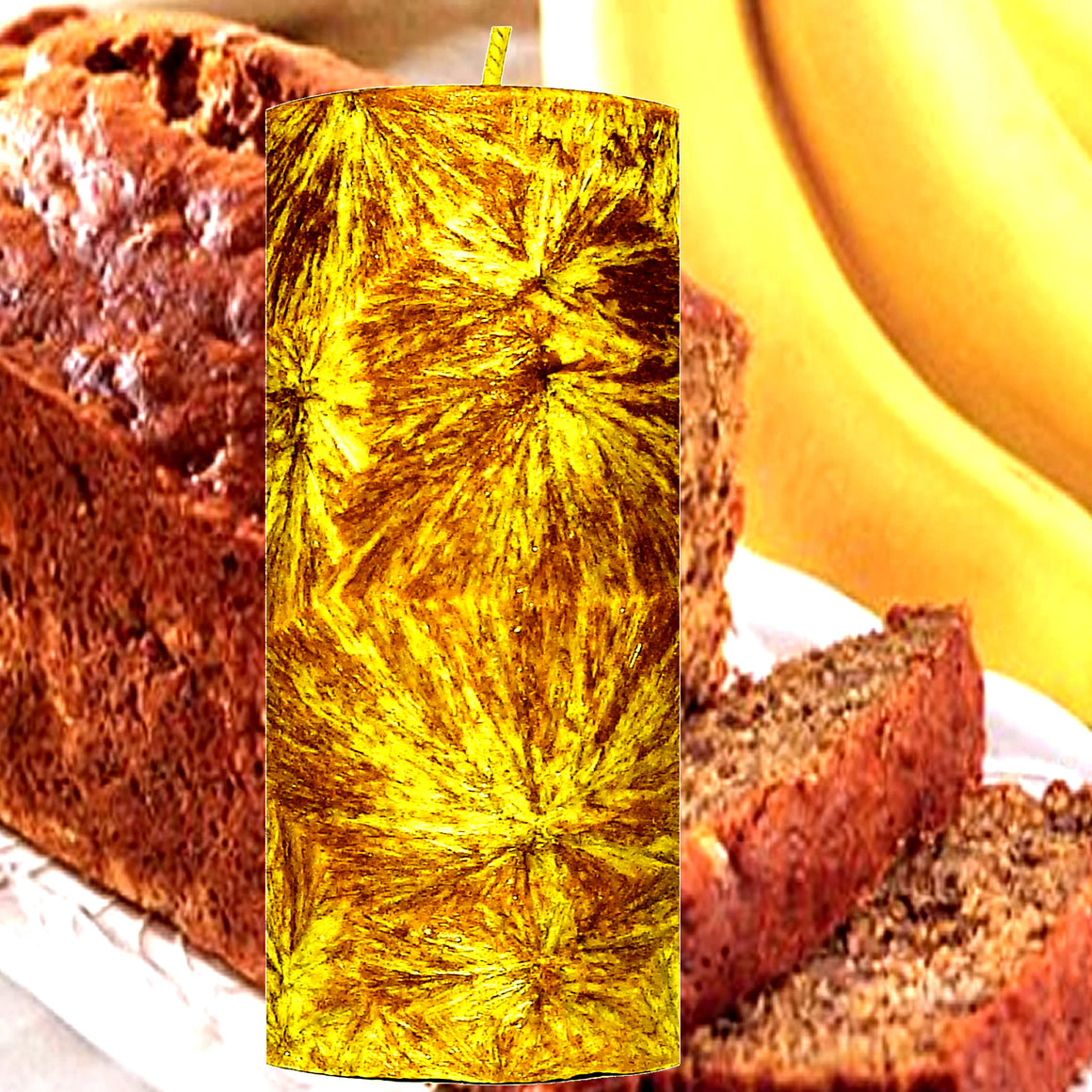 Banana Bread Pillar Candle – Plant-Based, Eco-Friendly, Vegan, Cruelty Free