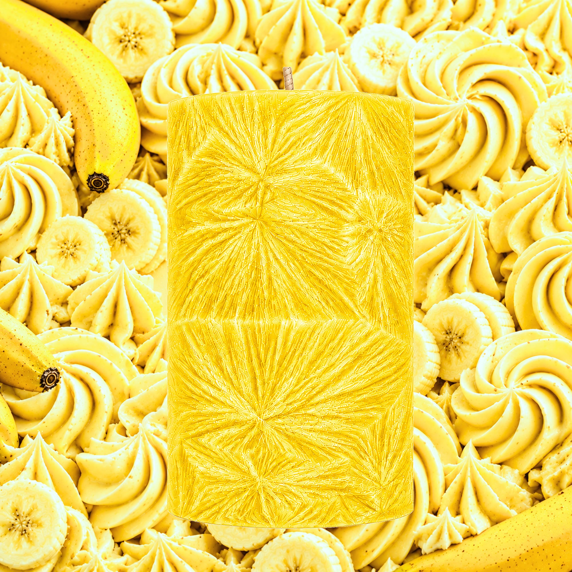 Banana Buttercream Pillar Candle