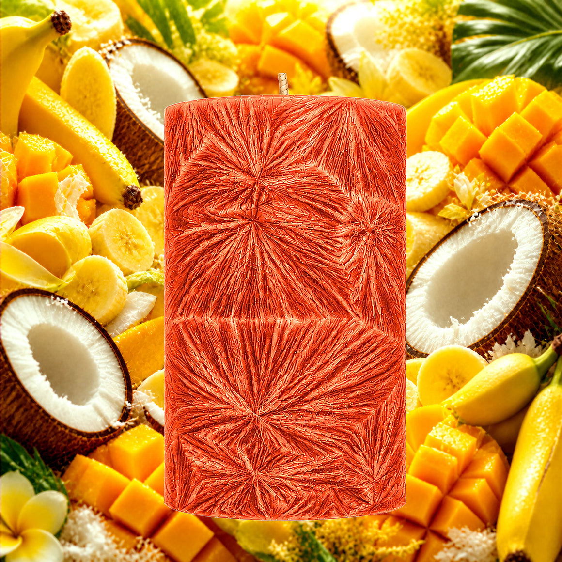 Banana Coconut Mango Pillar Candle