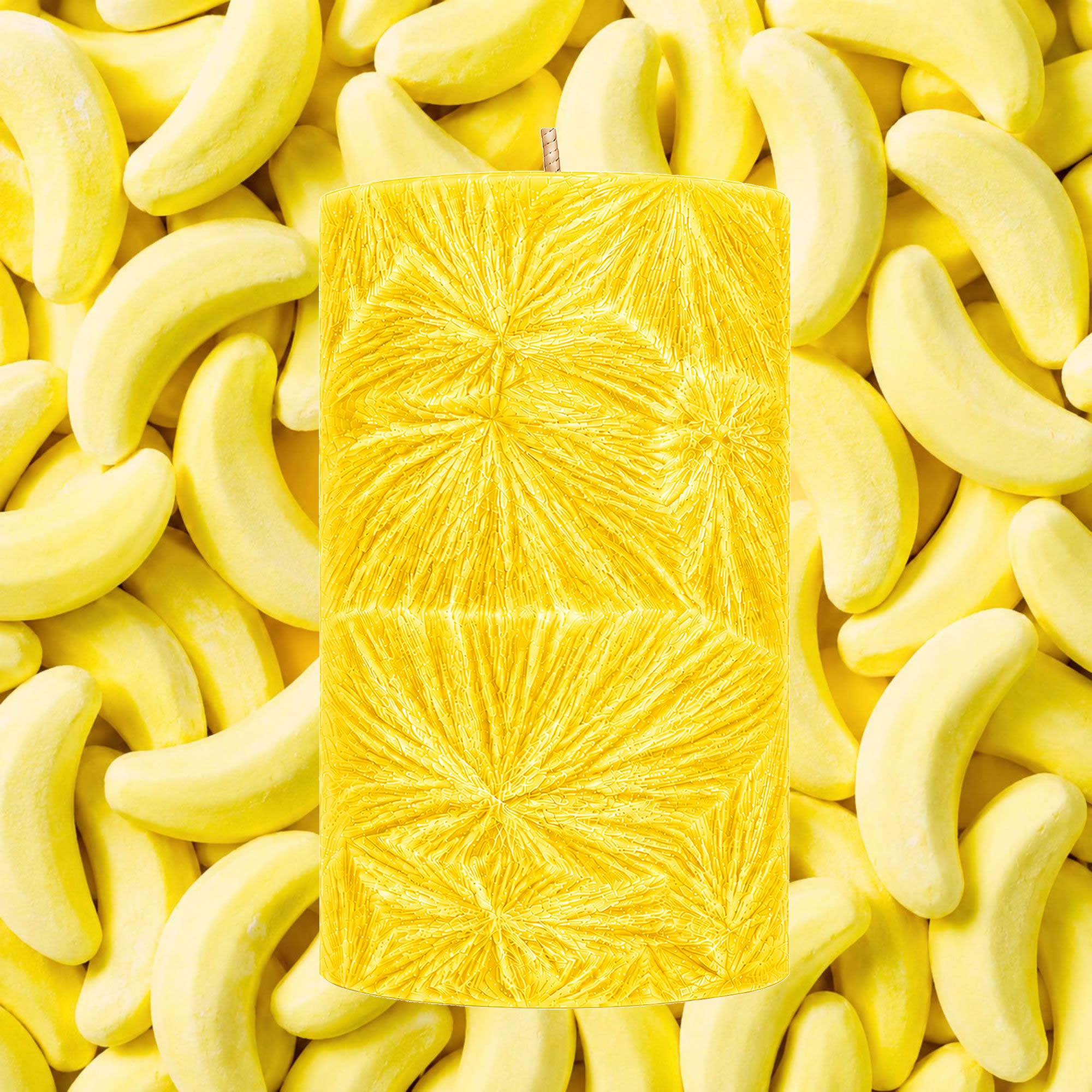 Banana Lollies Pillar Candle