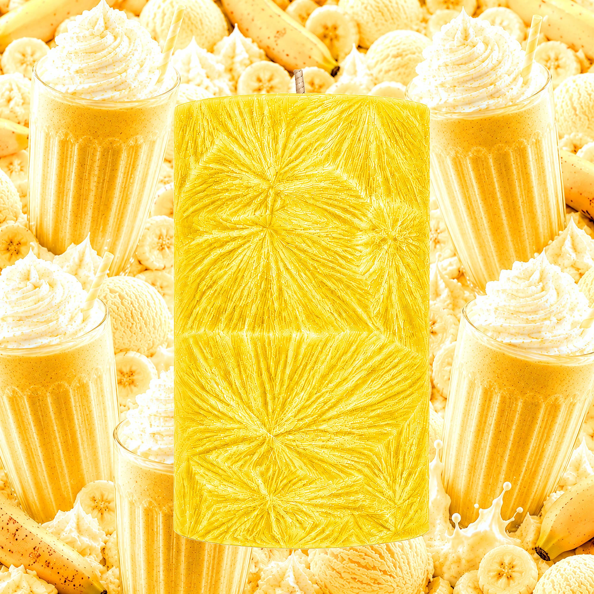 Banana Milkshake Pillar Candle