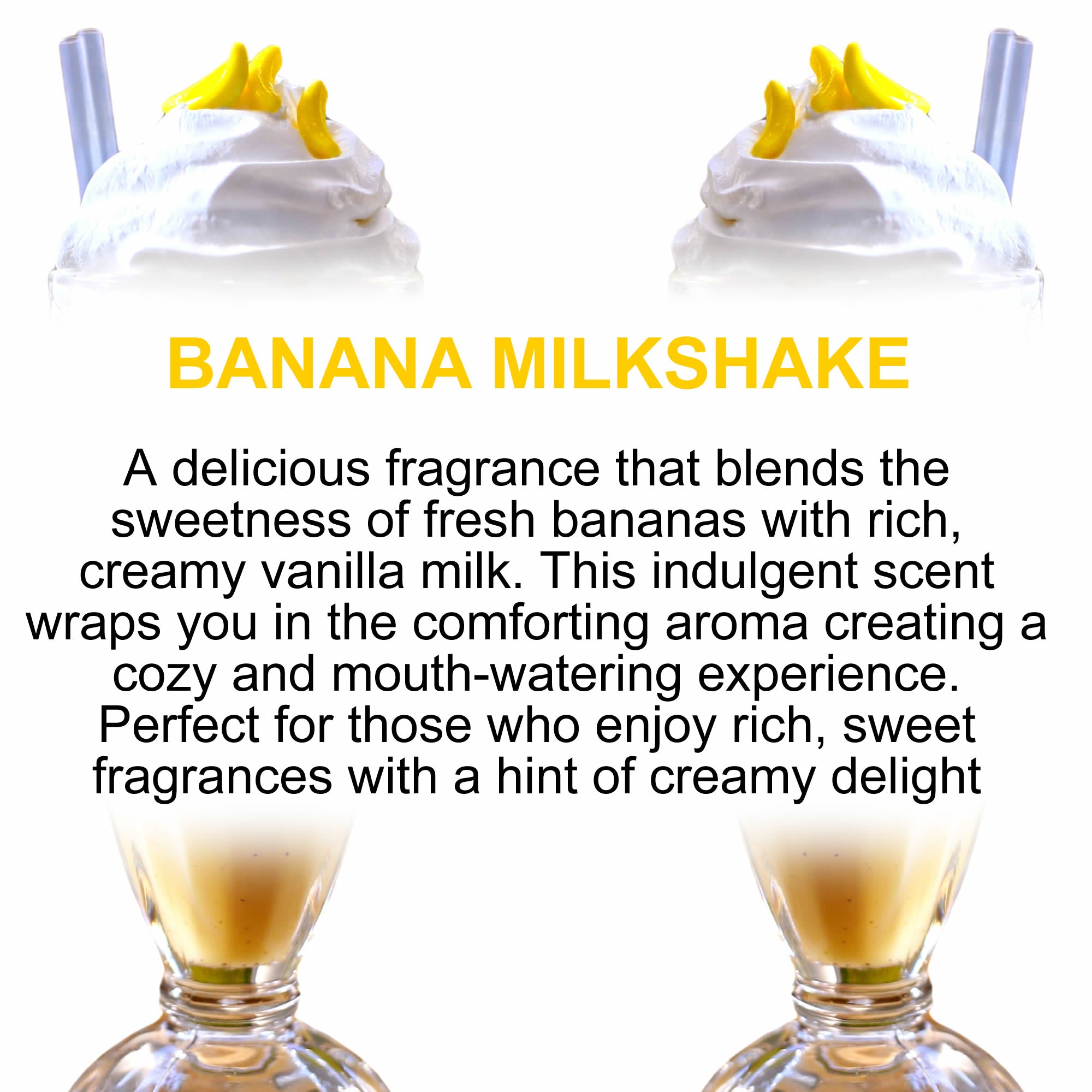 Banana Milkshake Body Spray Mist – vegan, cruelty-free body spray featuring creamy banana milk aroma, handmade in Australia.