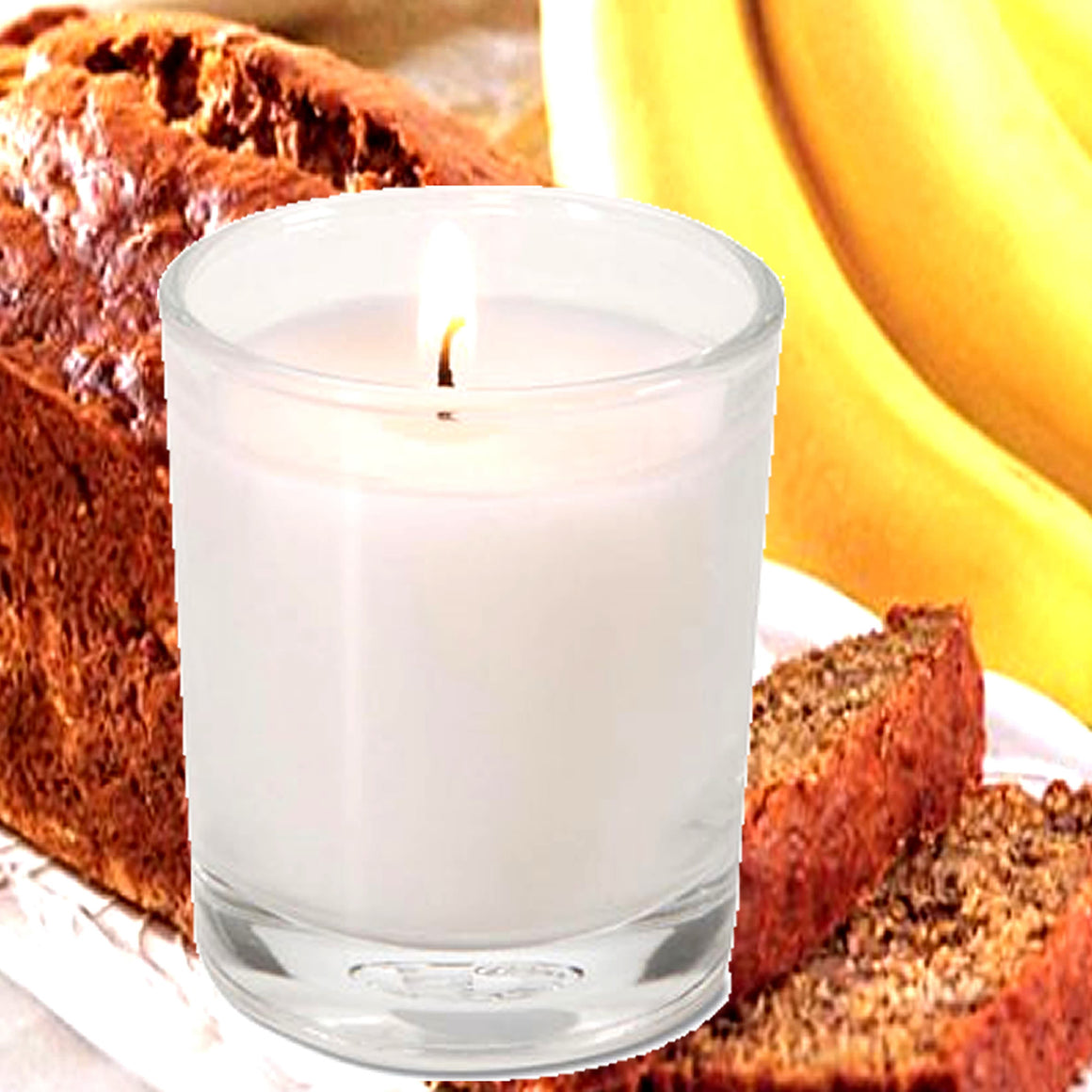 Banana Bread Eco Soy Votive Candles – Clean Burn, Plant-Based, Vegan & Pet Safe