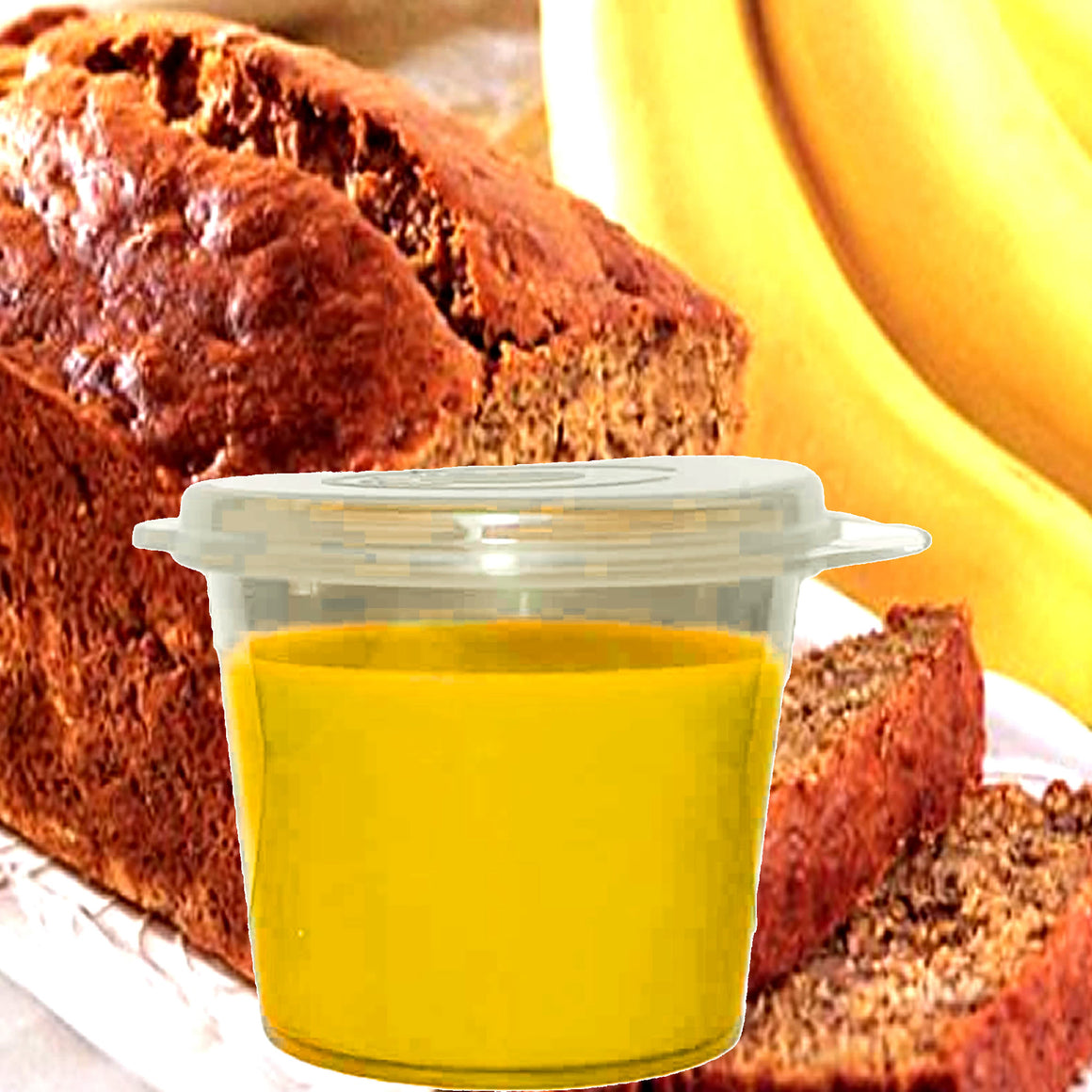 Banana Bread Soy Candle Melt Shot Pots – Plant-Based, Vegan, Cruelty-Free, Hand-Poured