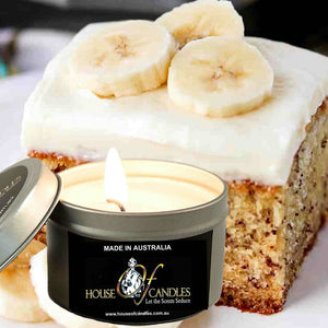 Banana Cake Scented Eco Soy Tin Candles
