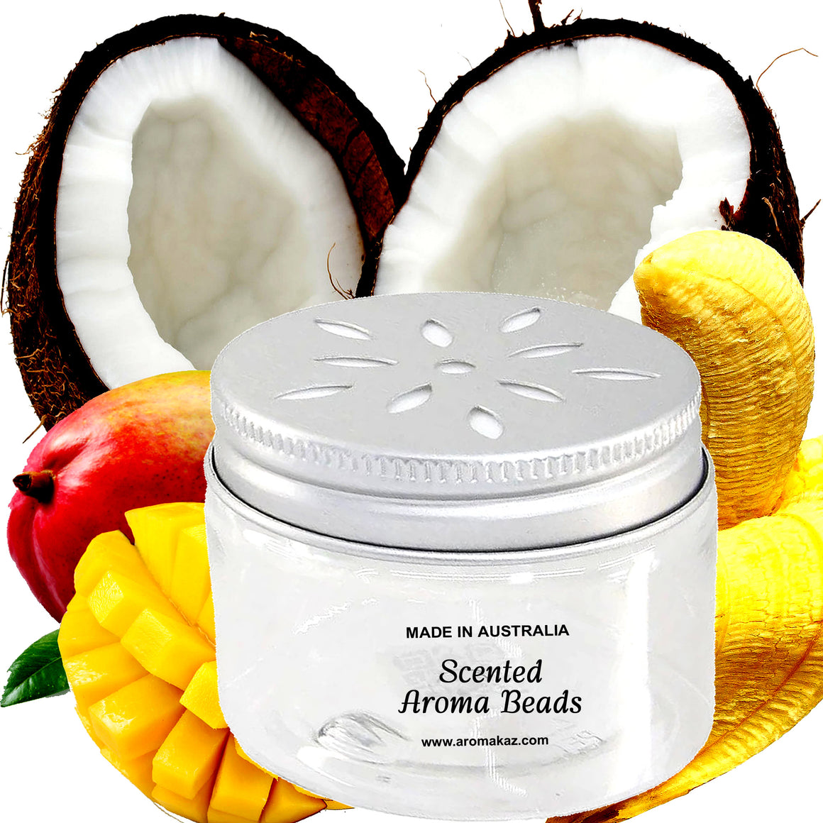 Banana Coconut Mango Air Freshener Aroma Beads - Room, Car, Pantry, Pet Areas, Linen