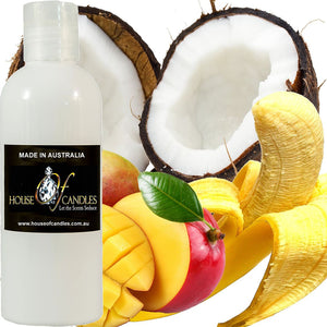 Banana Coconut Mango Scented Body Wash Shower Gel Skin Cleanser Liquid Soap