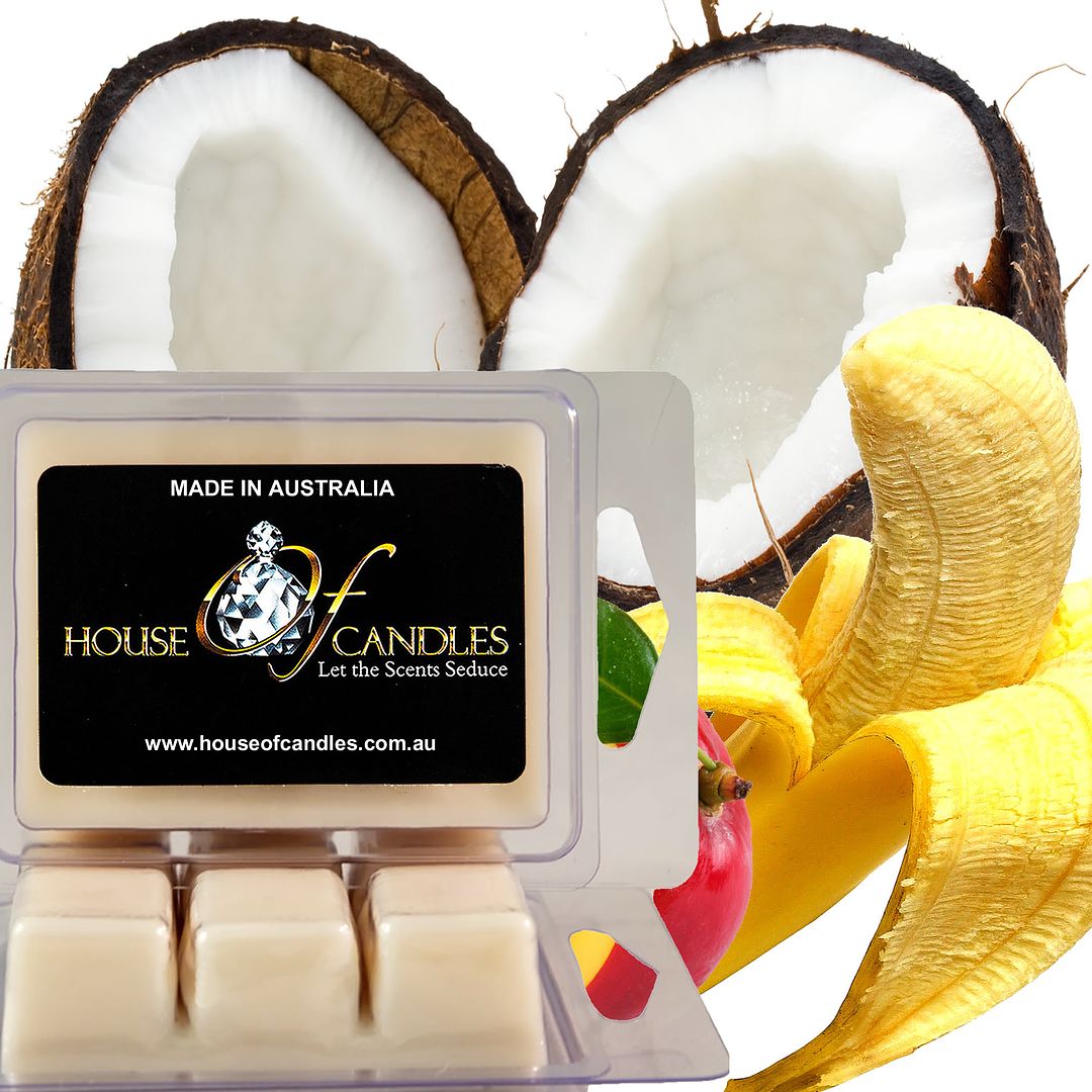 Banana Coconut Mango Eco Soy Candle Wax Melts Clam Packs