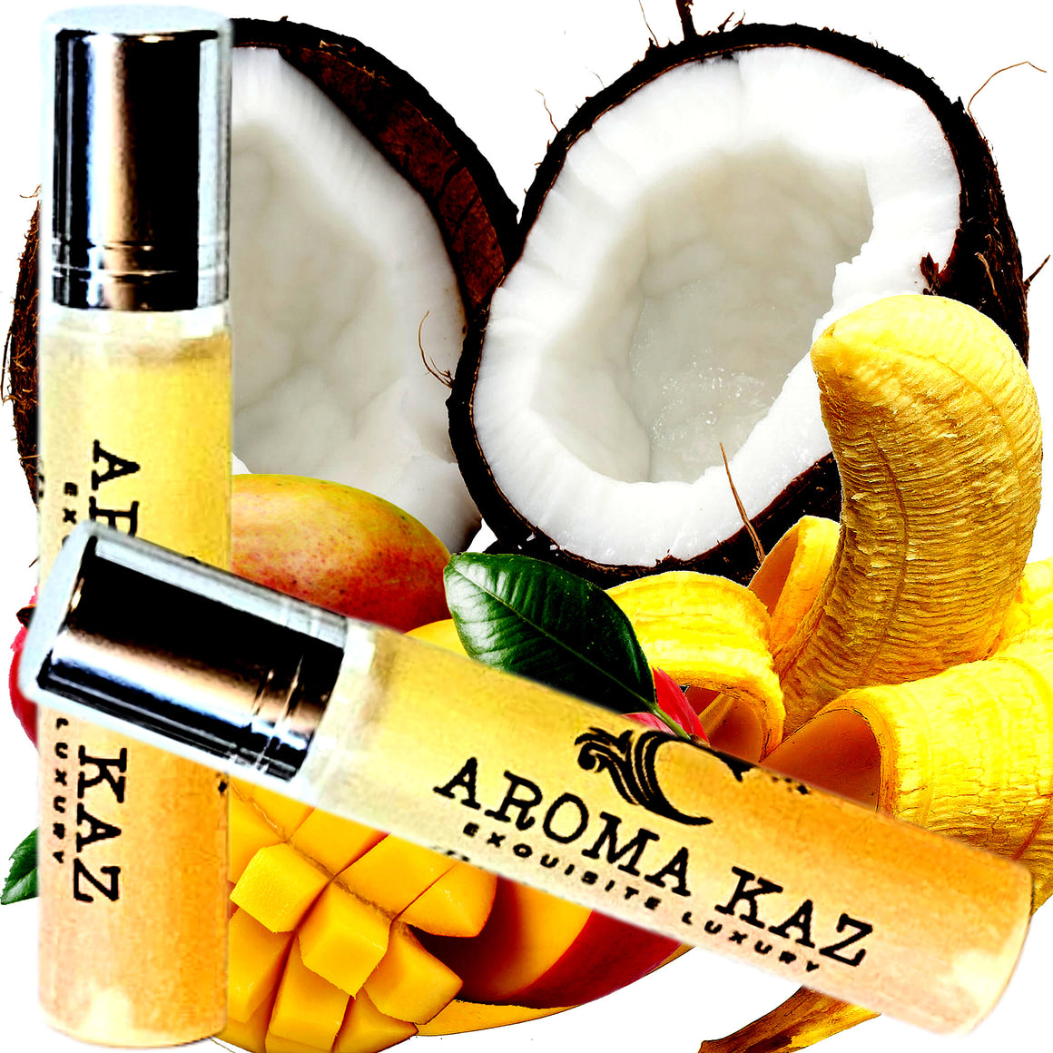 Banana Coconut Mango Roll-On Perfume Plant-Based Vegan Cruelty Free