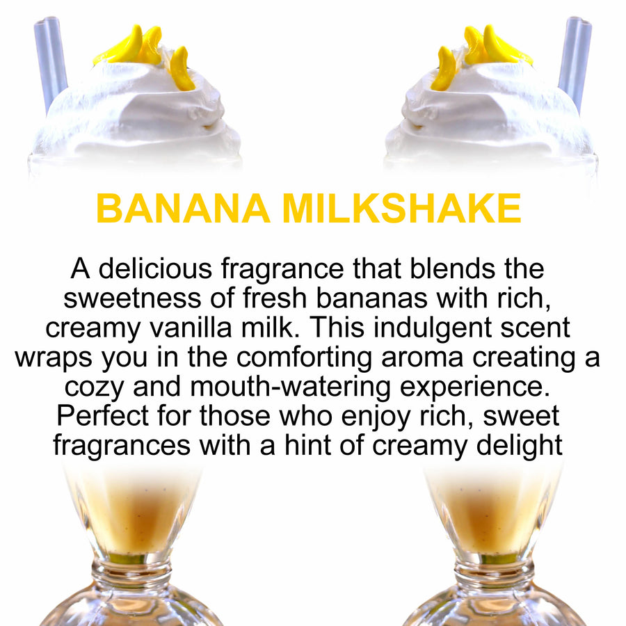 Banana Milkshake Diffuser Fragrance Oil with Reeds – Vegan Cruelty-Free Home Aroma