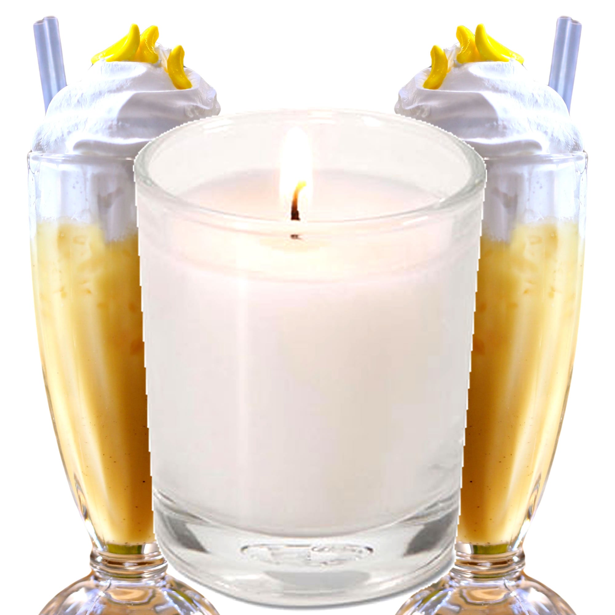 Banana Milkshake Eco Soy Votive Candles – Clean Burn, Plant-Based, Vegan & Pet Safe