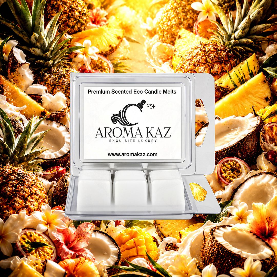 Pina Colada eco soy wax melts – vegan, cruelty-free featuring tropical pineapple, creamy coconut, and vanilla sweetness, handmade in Australia.