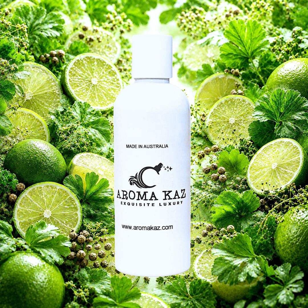 Lime Infusion No.5 Body Wash Shower Gel – vegan, cruelty-free featuring fresh desert lime and herbal sea parsley, handmade in Australia.